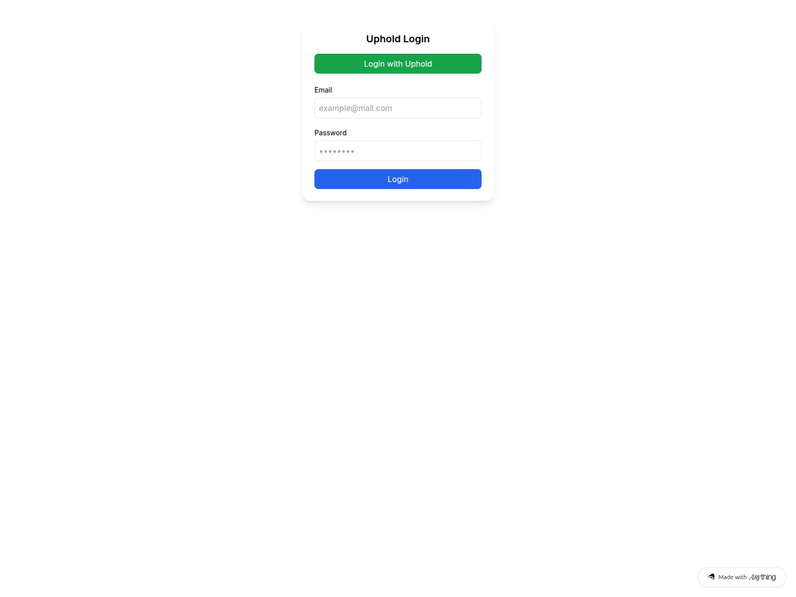 Screenshot of upholdloginn.created.app