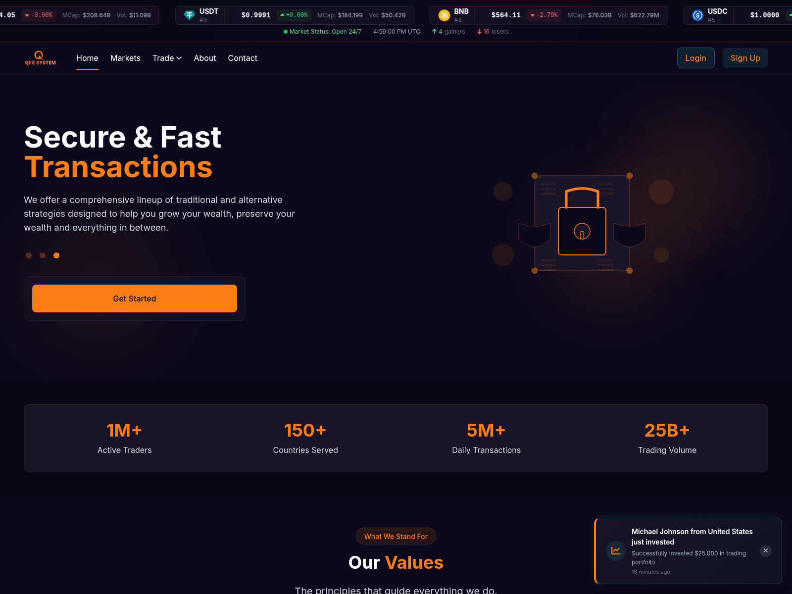 Screenshot of qfxsystems.com