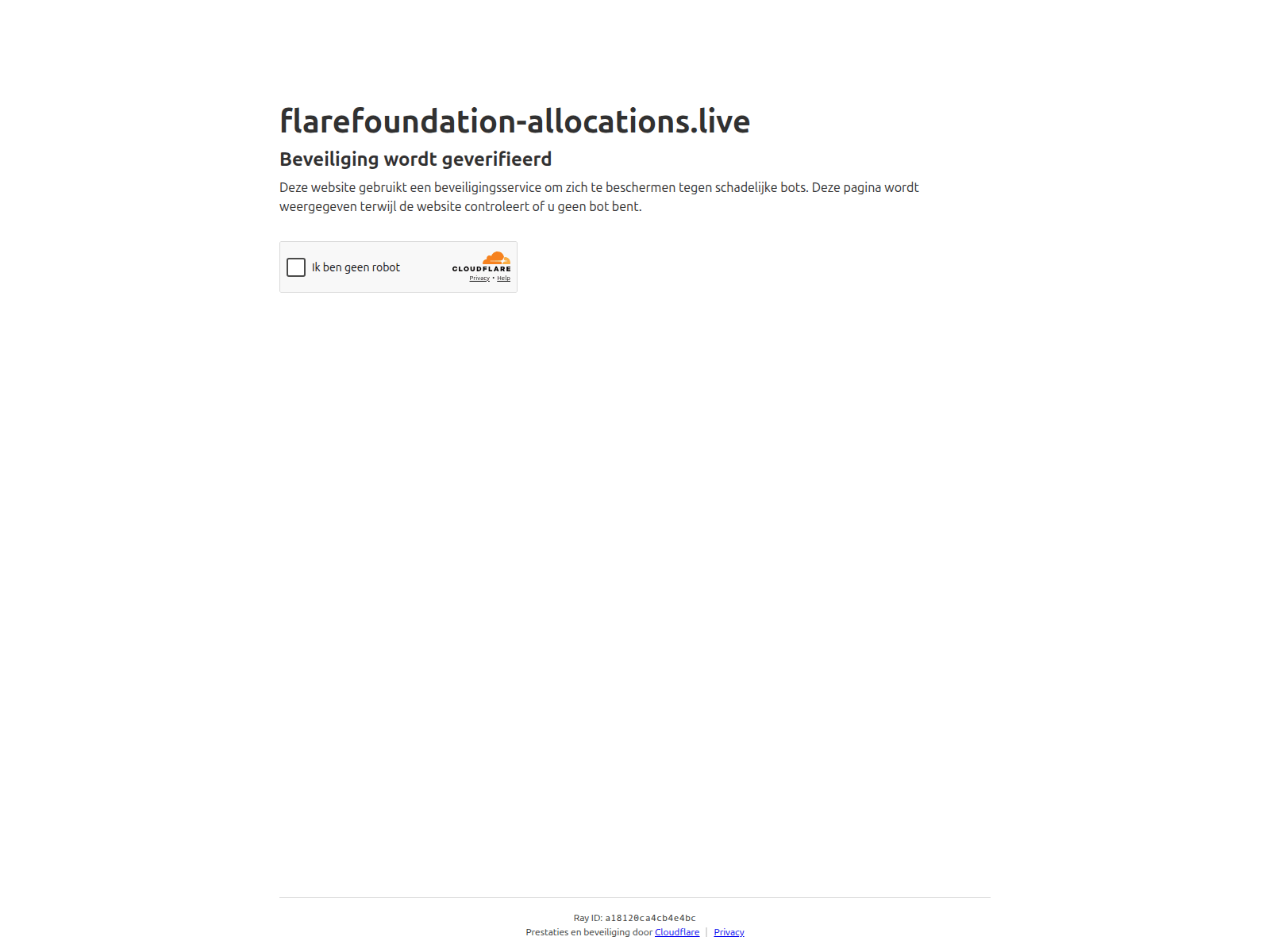 Screenshot of flarefoundation-allocations.live