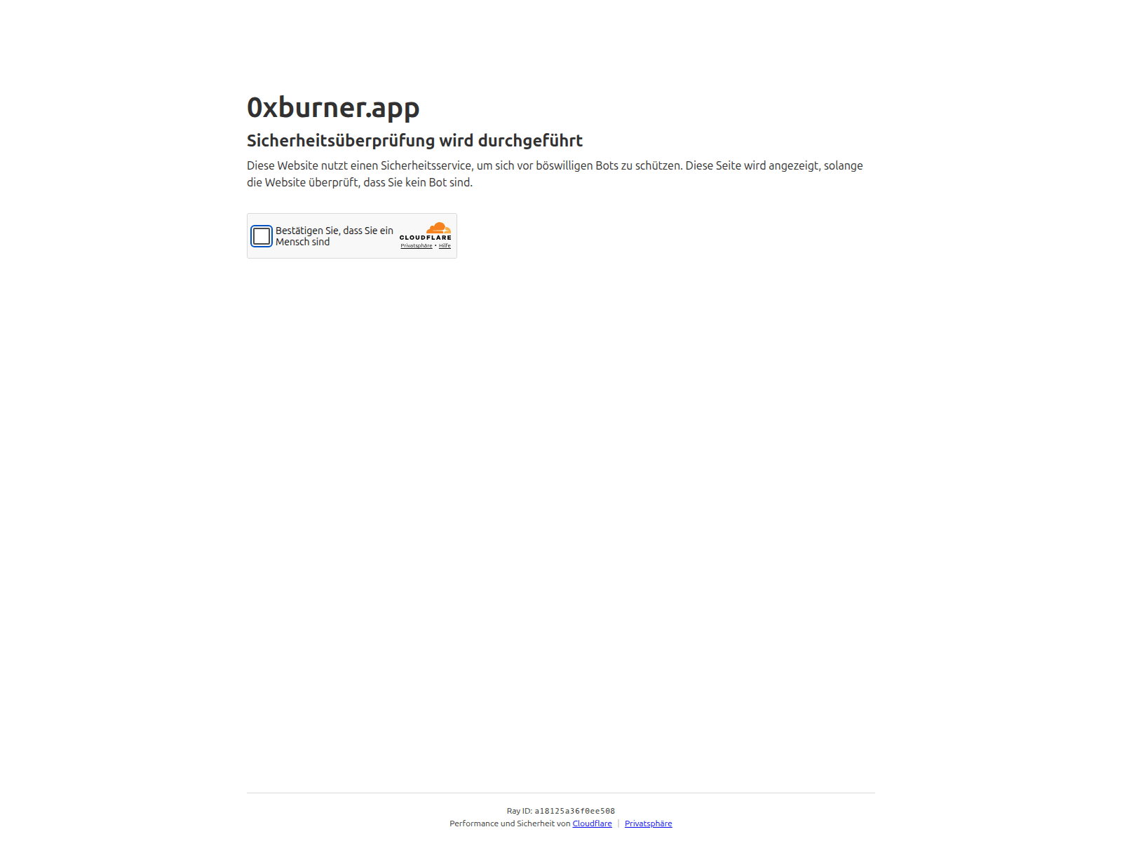 Screenshot of 0xburner.app