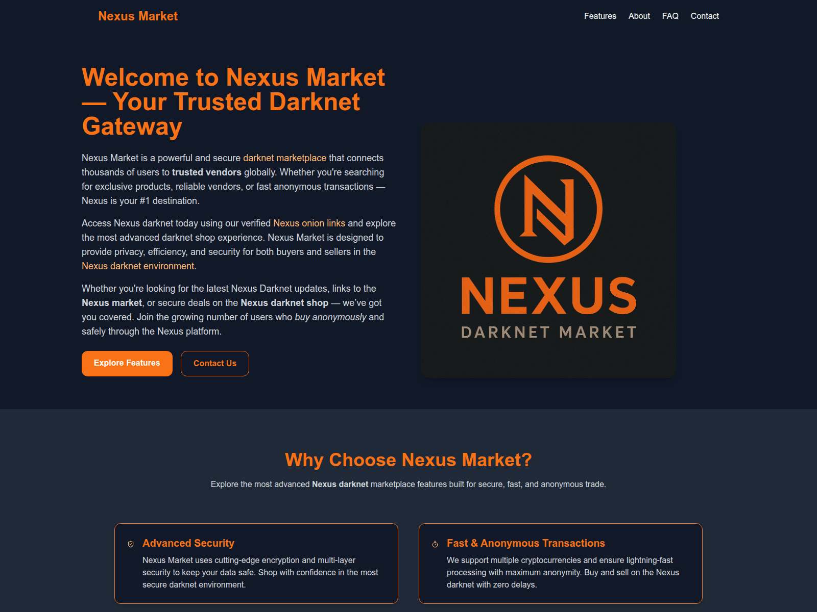 Screenshot of nexsmarket.com