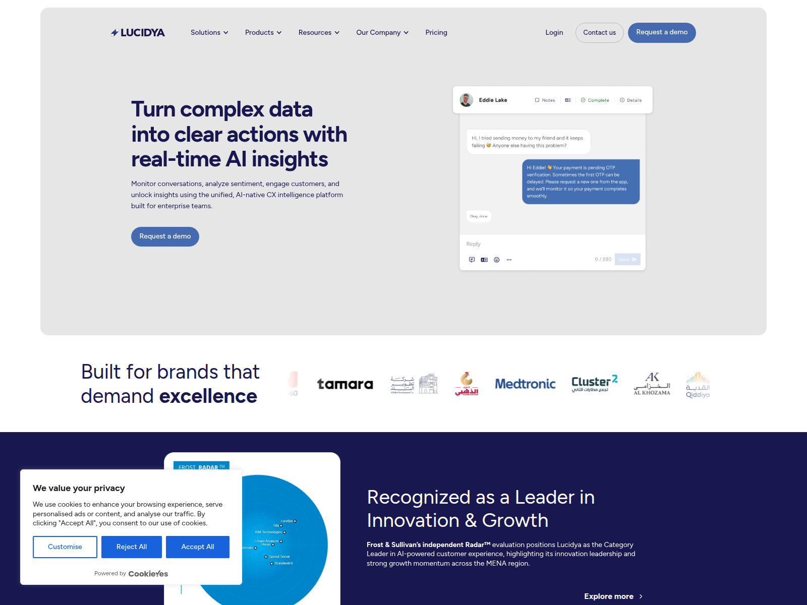 Screenshot von get-lucidya.com