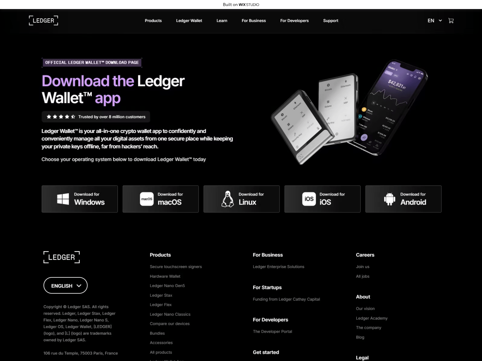Screenshot of iostart-ledgeapp.wixstudio.com