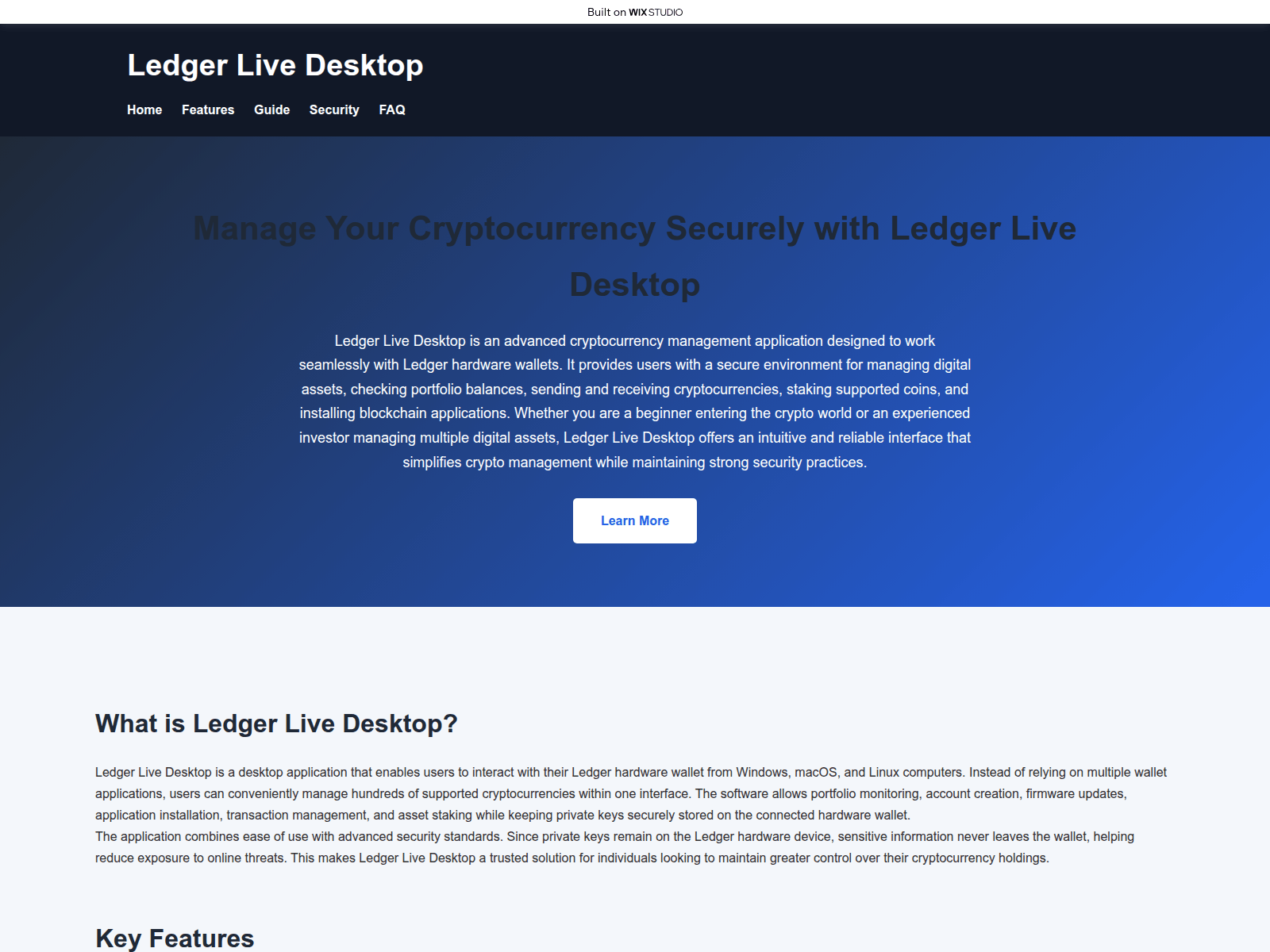 Screenshot of desktop-device.wixstudio.com