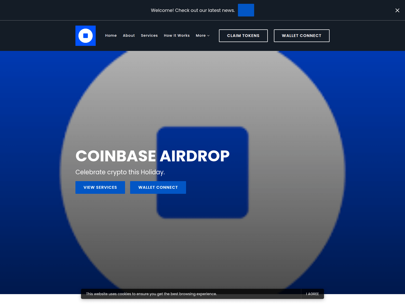 Screenshot of coinbase-airdrop.b12sites.com