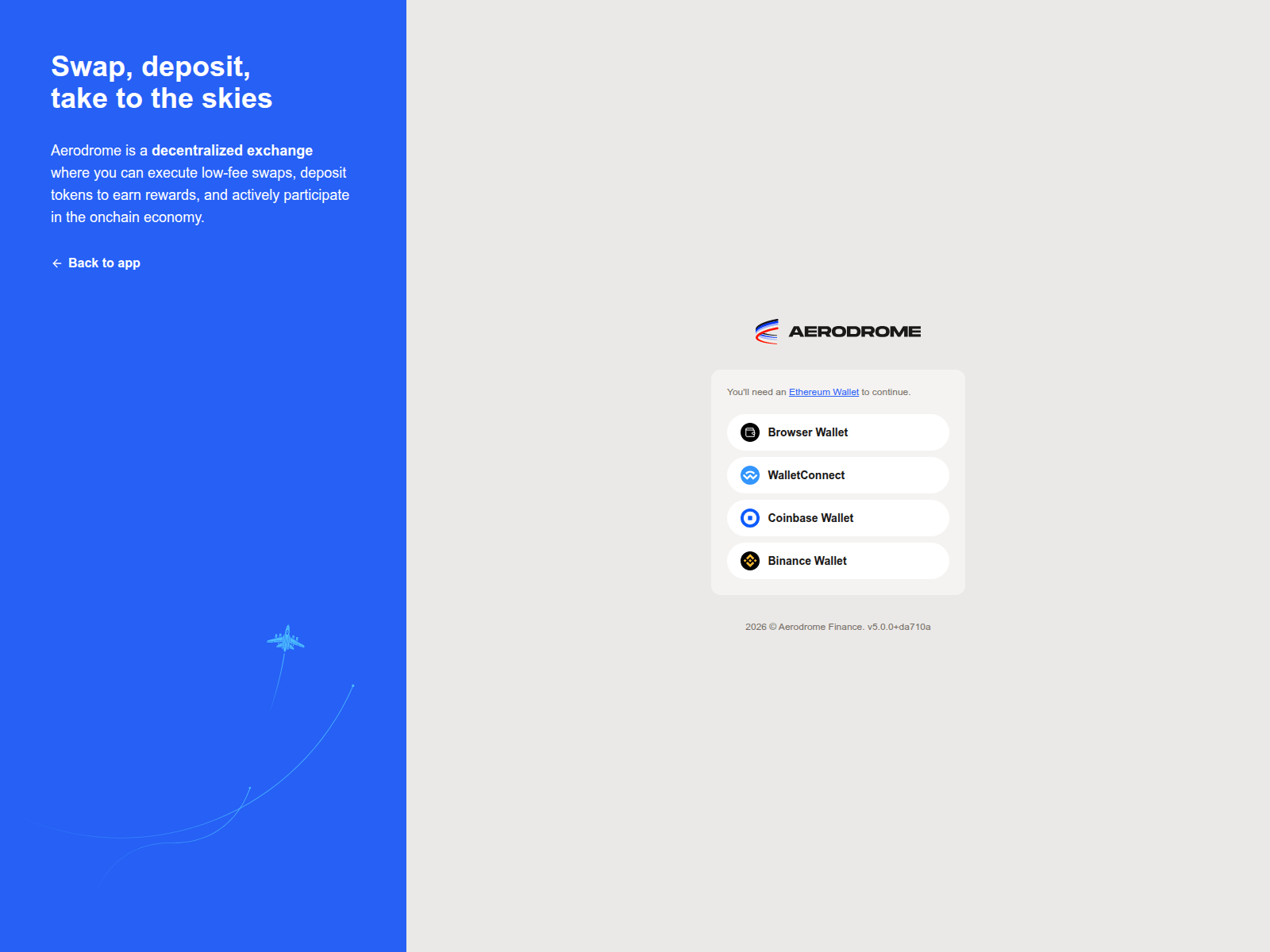 Screenshot of aerodrome-dapp-router-v48.netlify.app