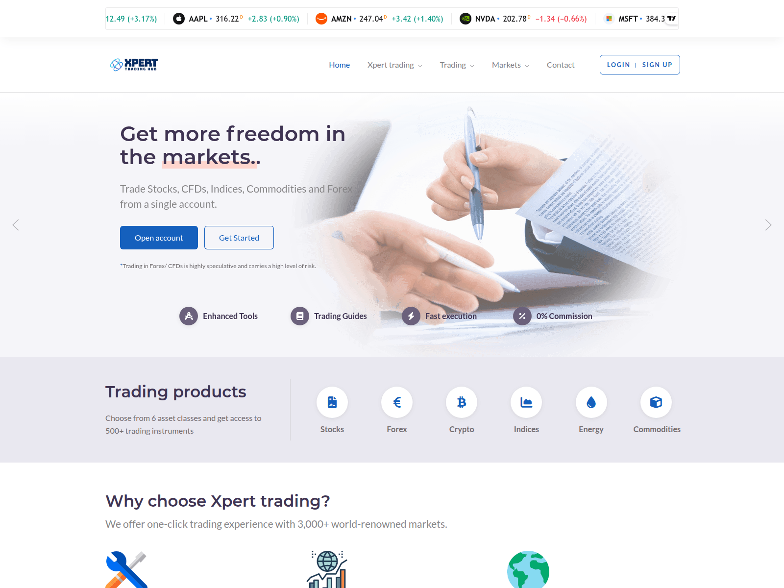 Captura de tela de crypto.xpertradinghub.com