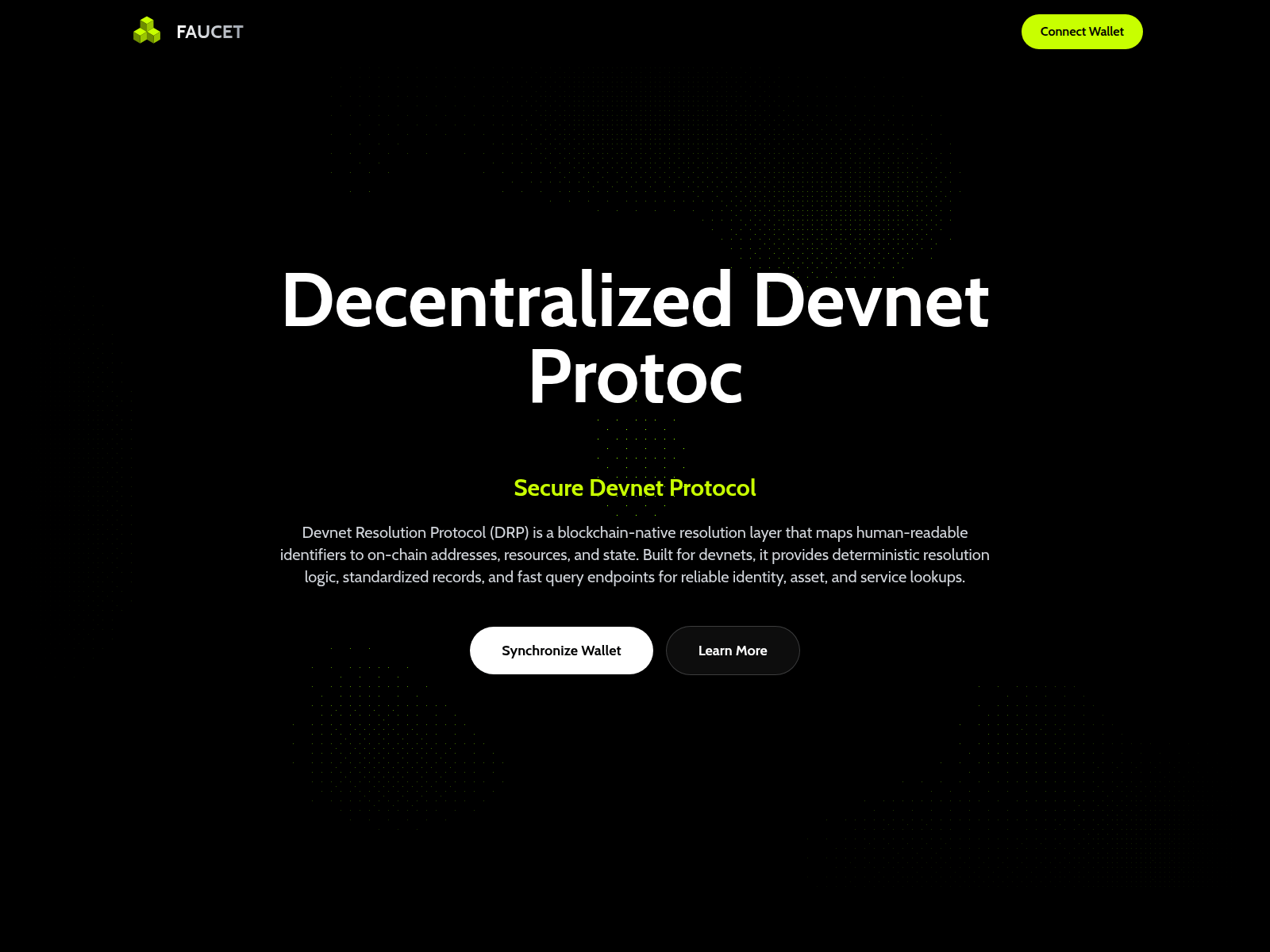 Screenshot of faucetdev.netlify.app