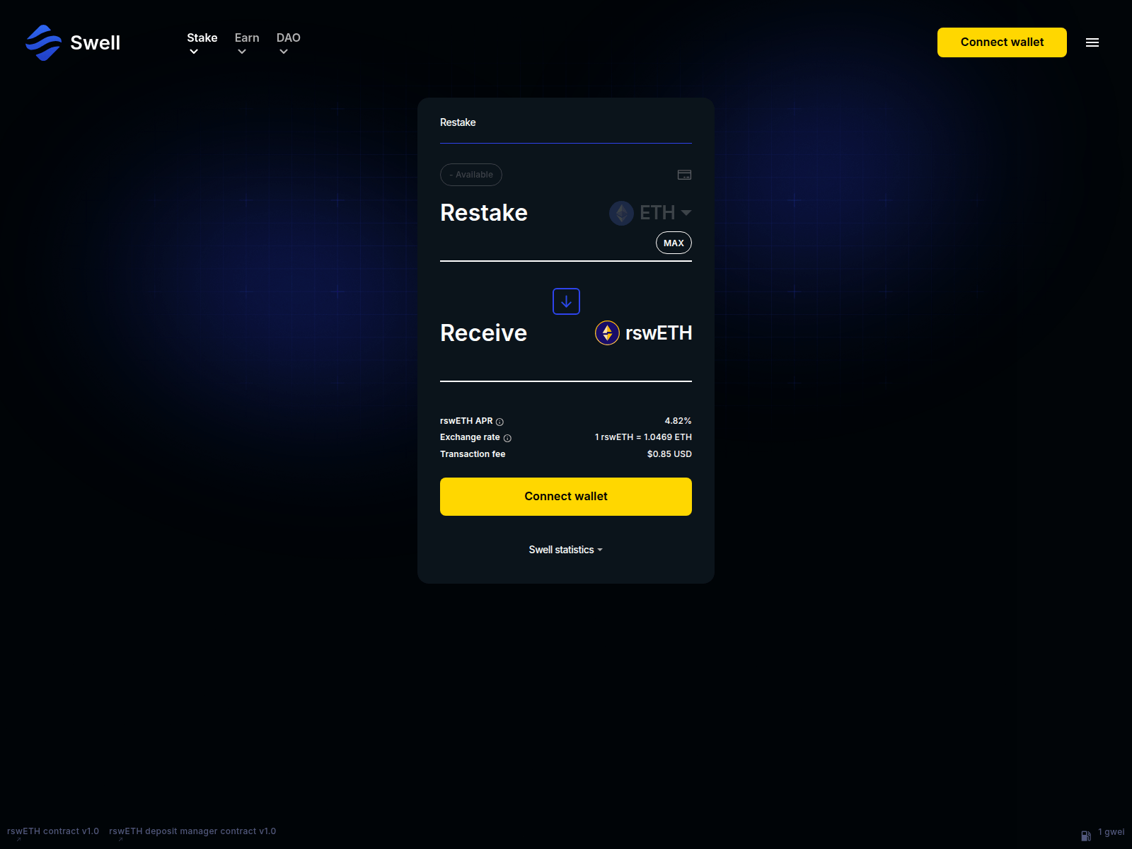 Screenshot of swelnetwork.io