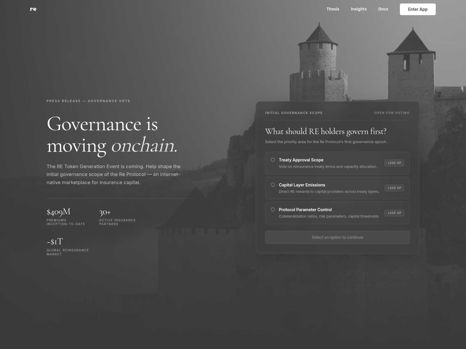 Screenshot of regovernance.xyz