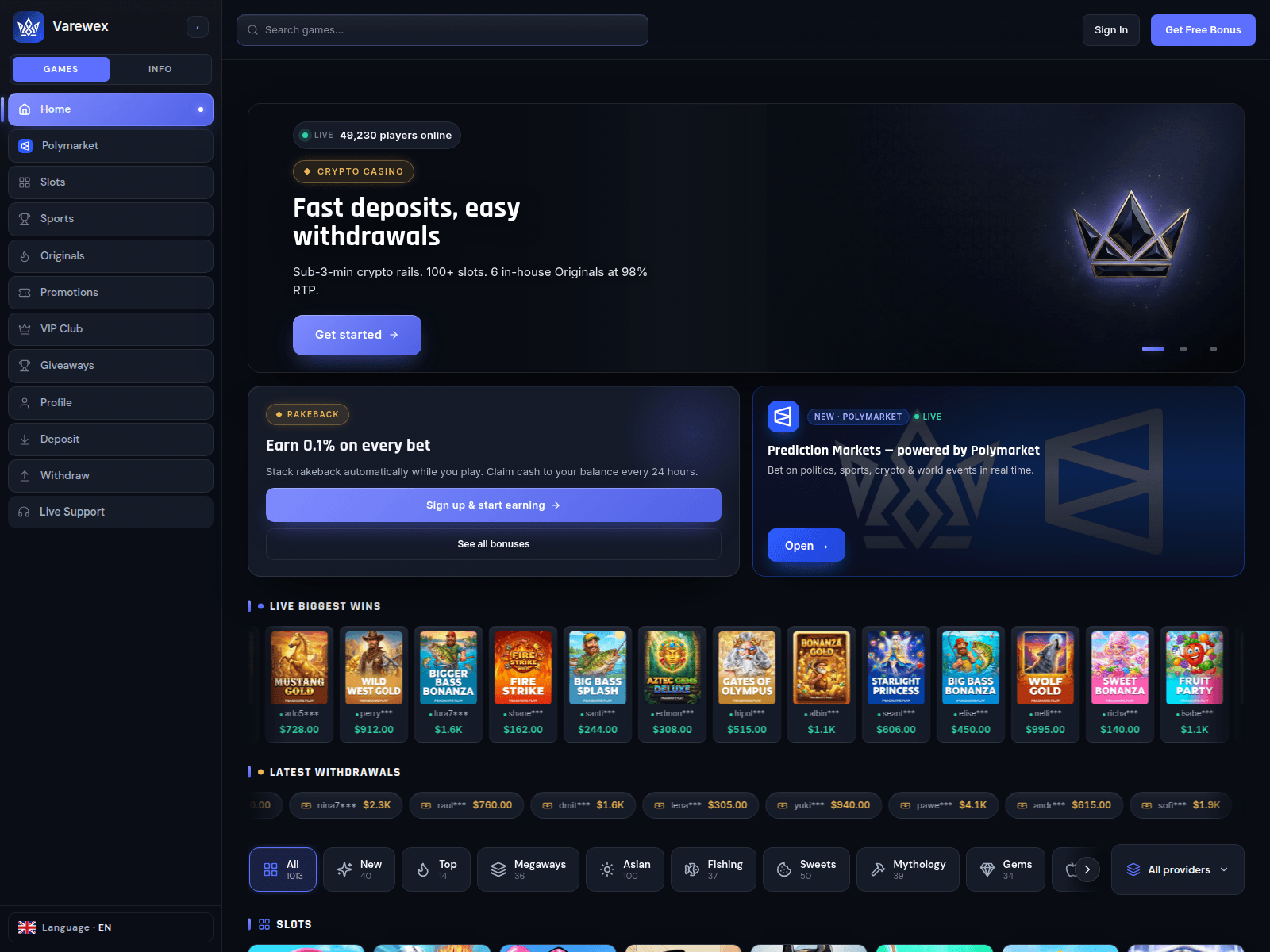 Screenshot of varewex.com