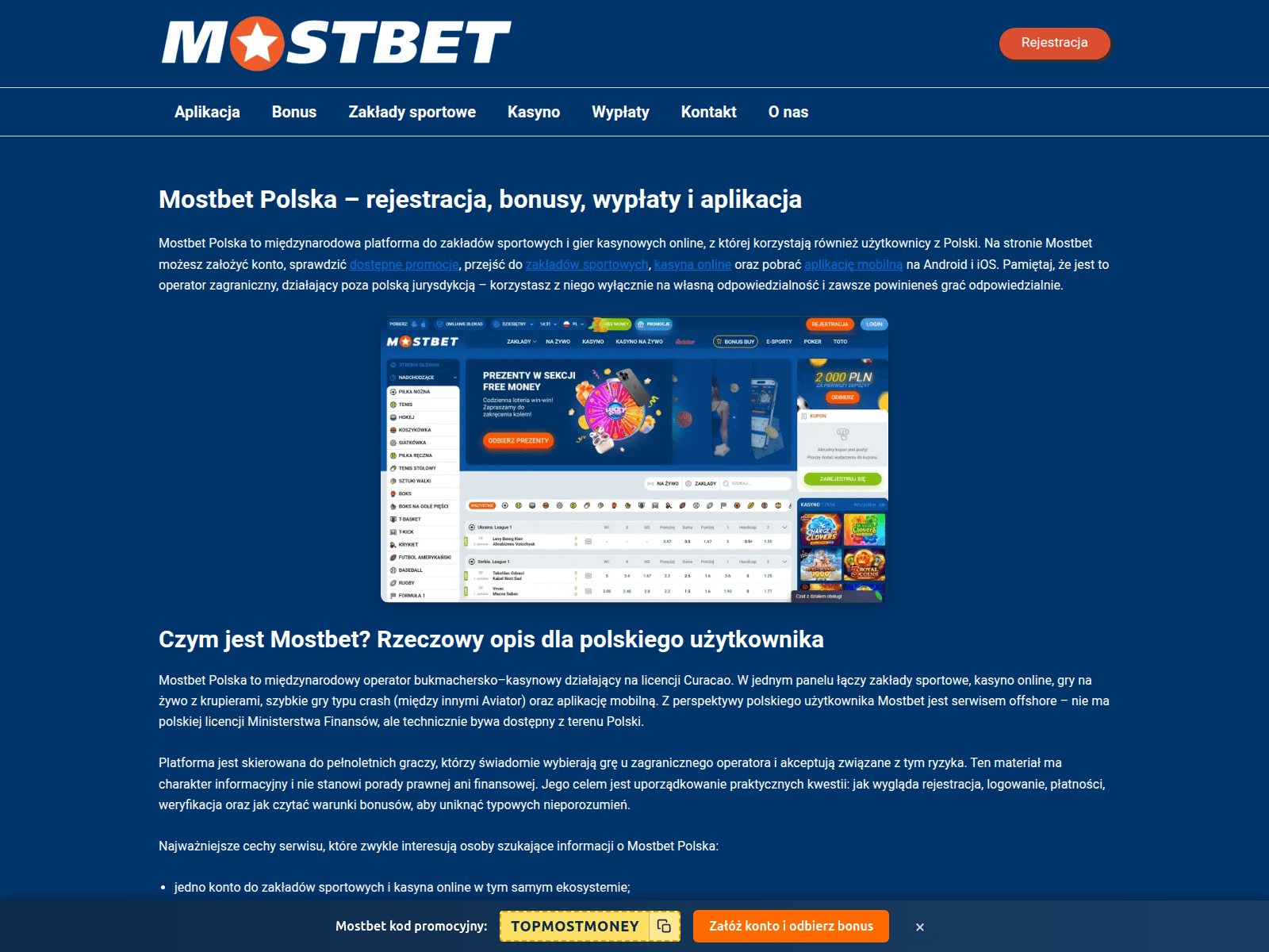 Screenshot of pl-most-bet.com