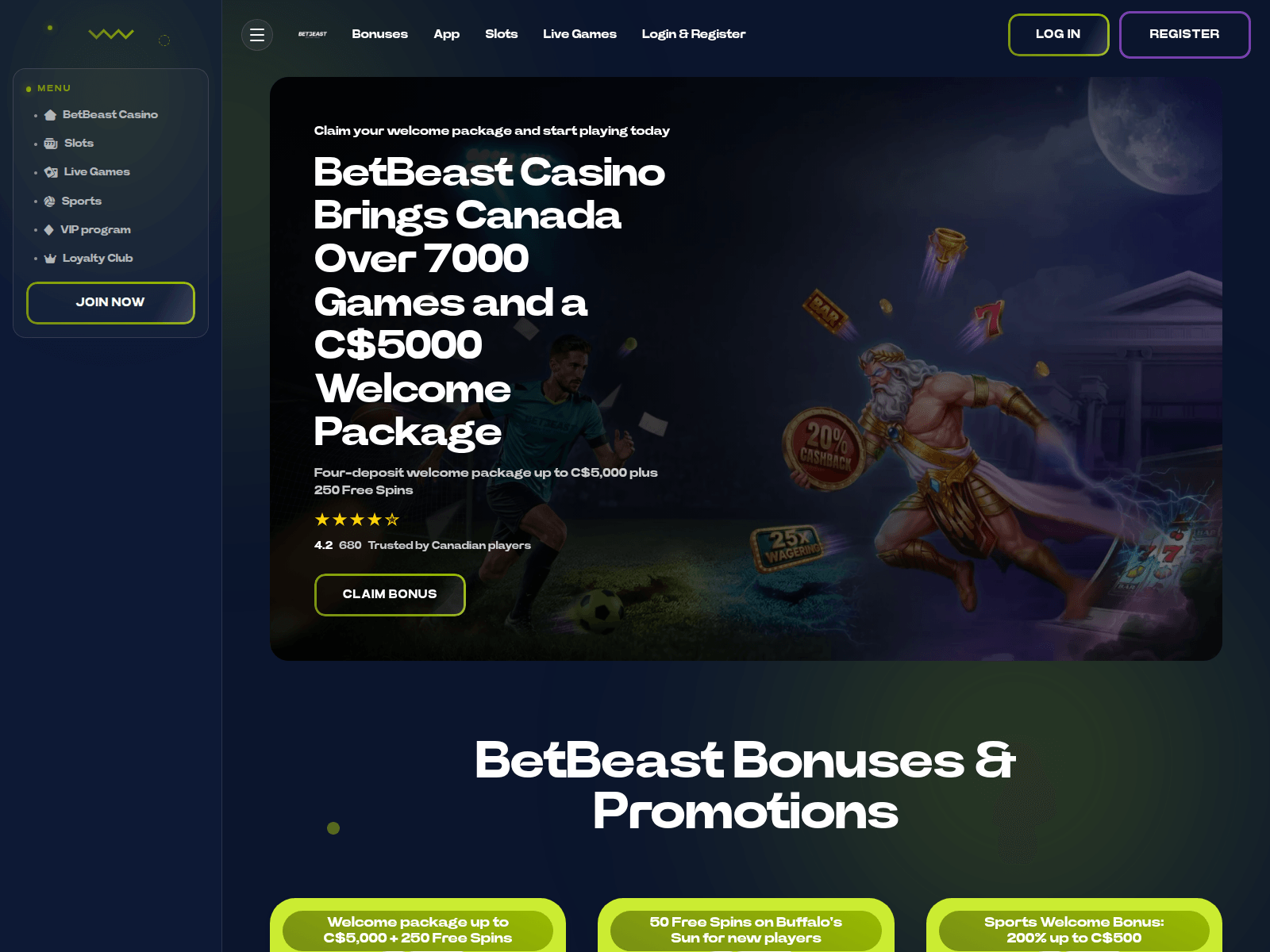 Screenshot of bet-beast.net