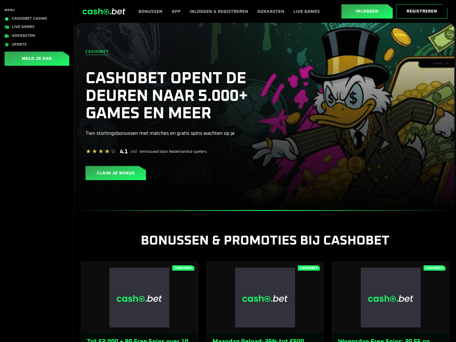 Screenshot of cashoxbet.com