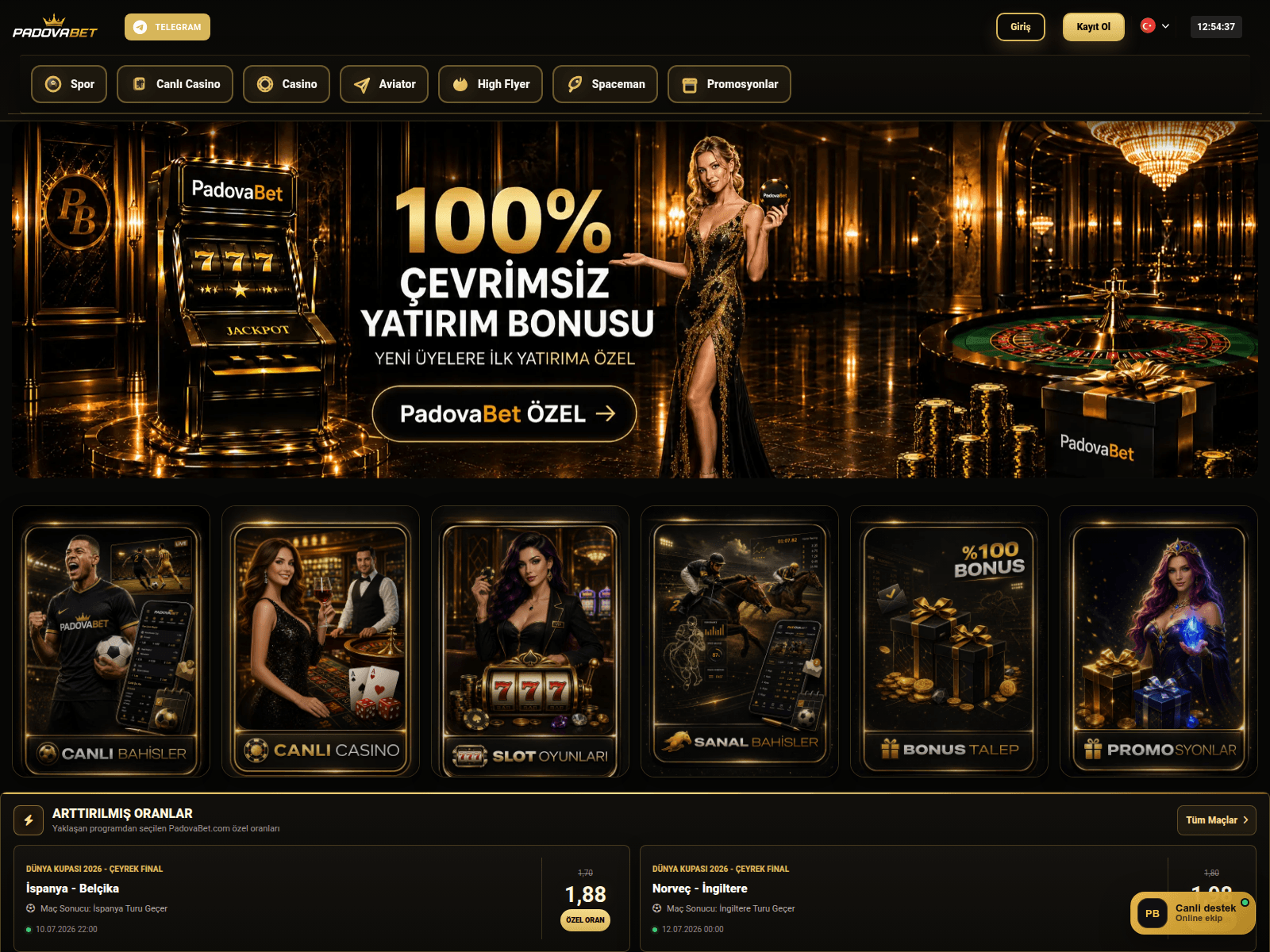 Screenshot of padovabet.com