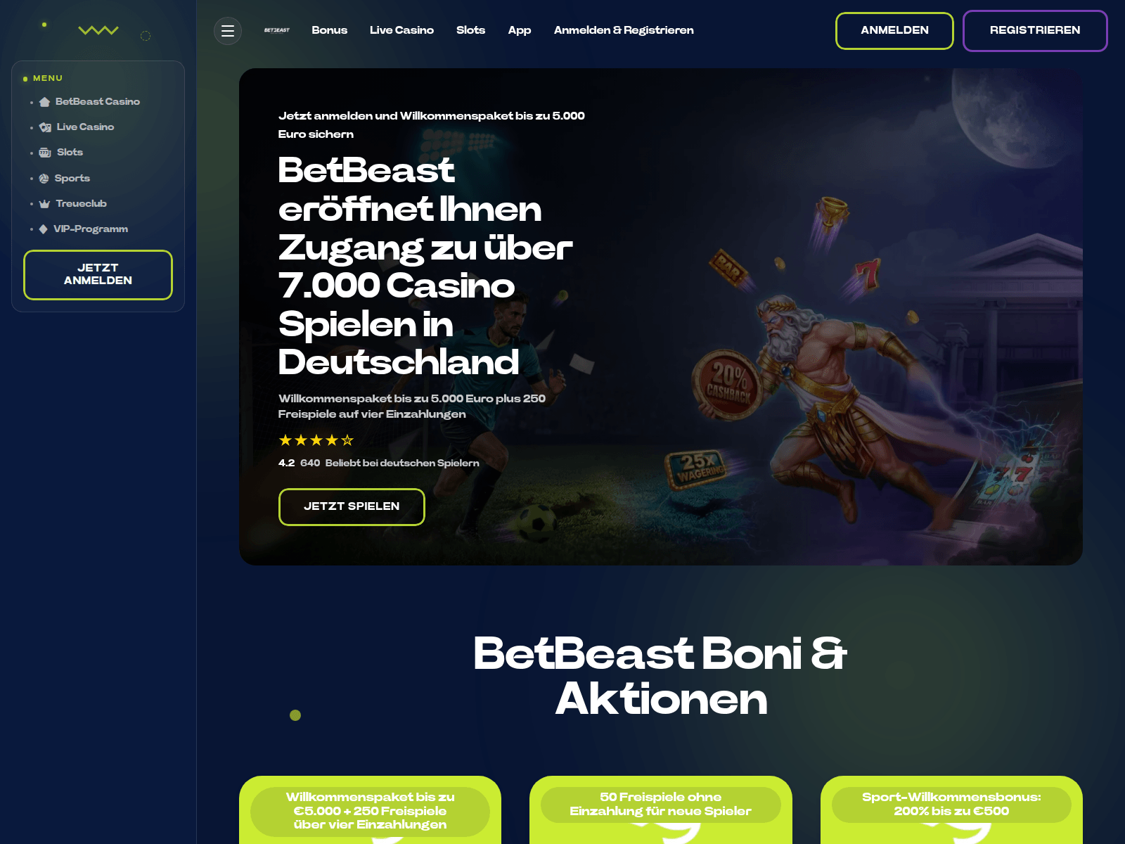 Screenshot of de-betbeast.com