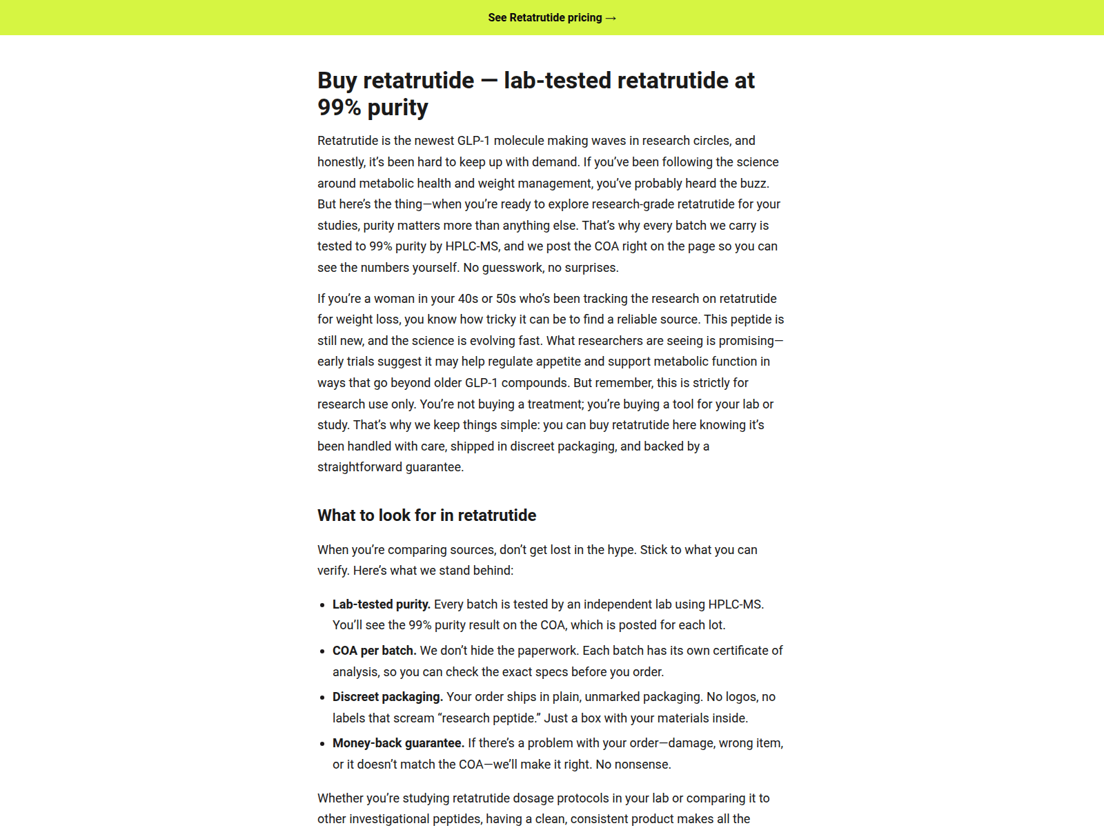 Screenshot of retatrutide-shop.vip