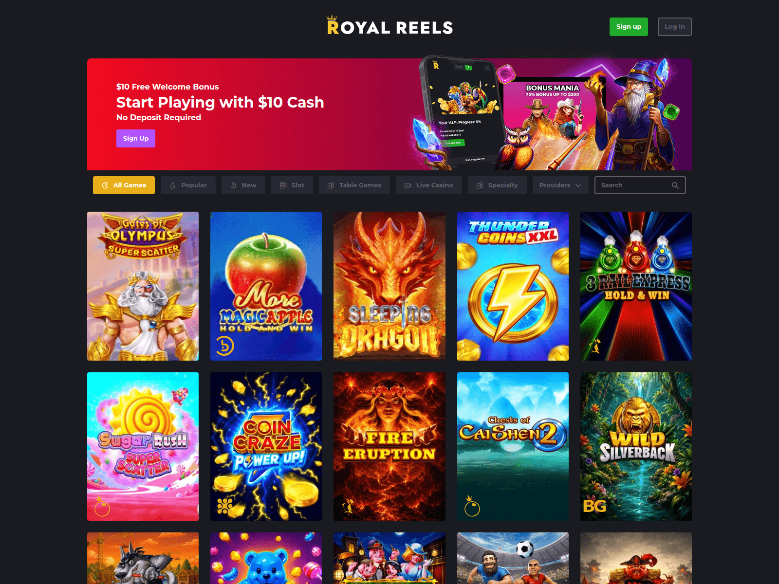Screenshot of royalreelsau.bet