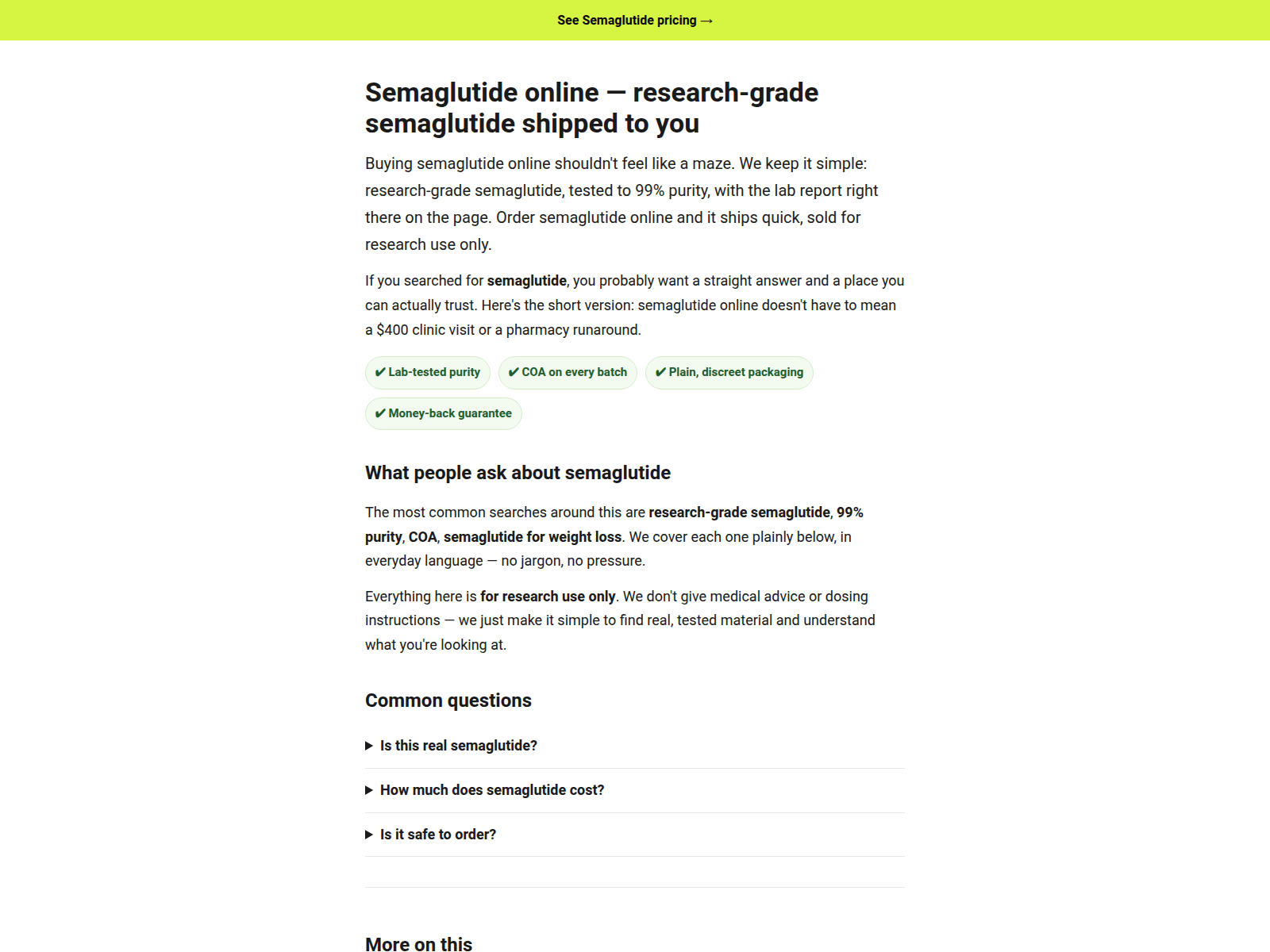 Screenshot of semaglutide-research.vip