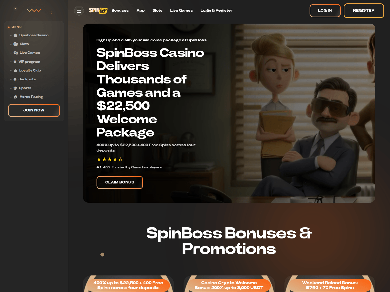 Screenshot of ca-spinboss.com