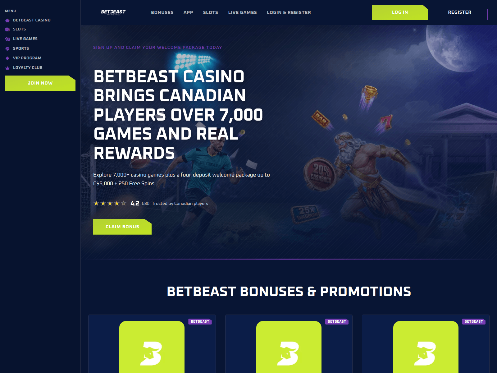 Screenshot of ca-betbeast.com