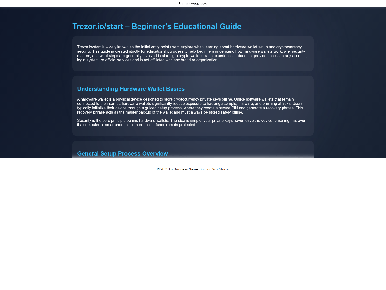 Screenshot of begin-trxzorapps.wixstudio.com