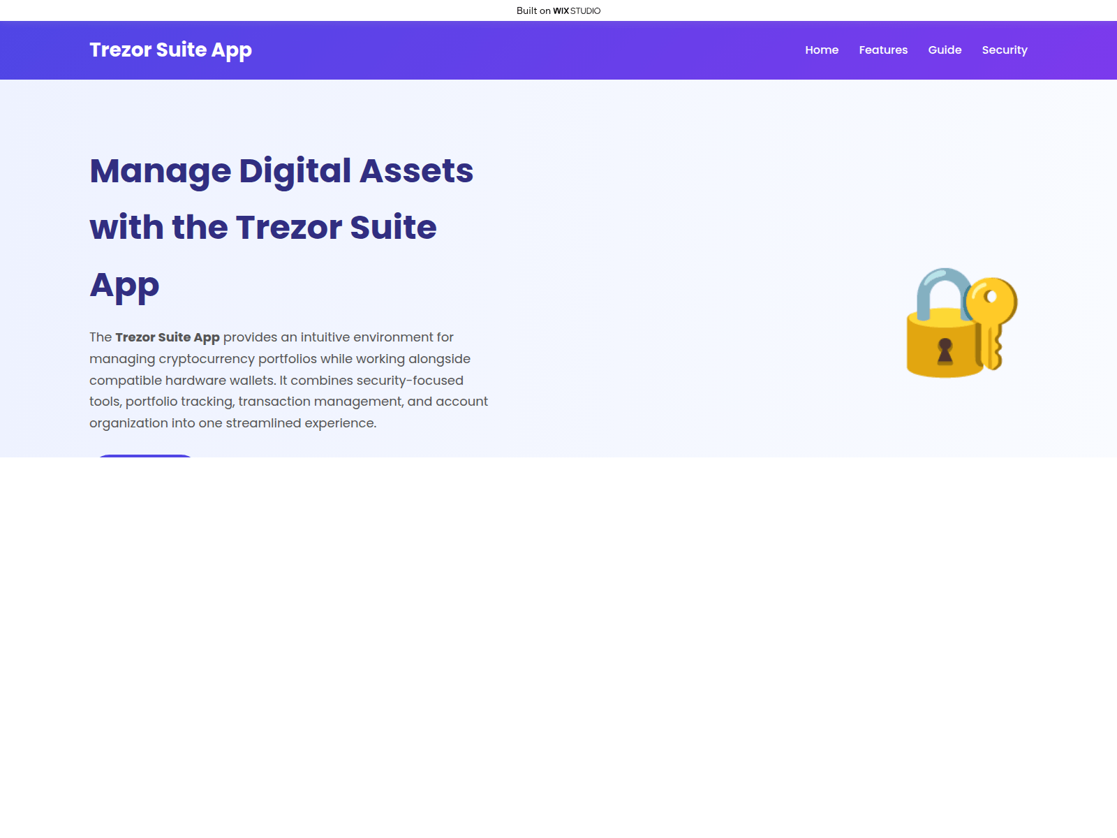 Screenshot of trezsuiteapp.wixstudio.com