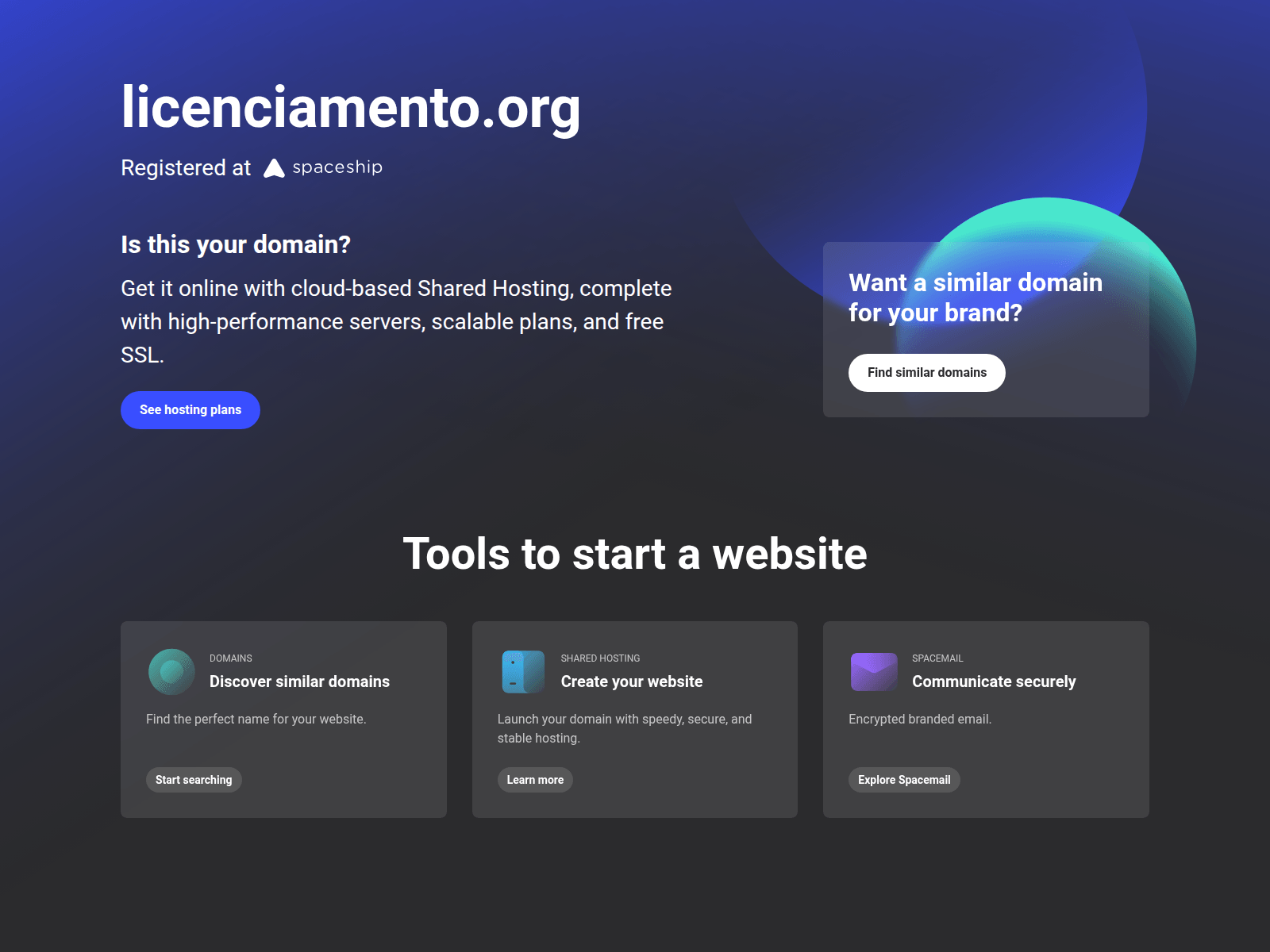 Screenshot of licenciamento.org