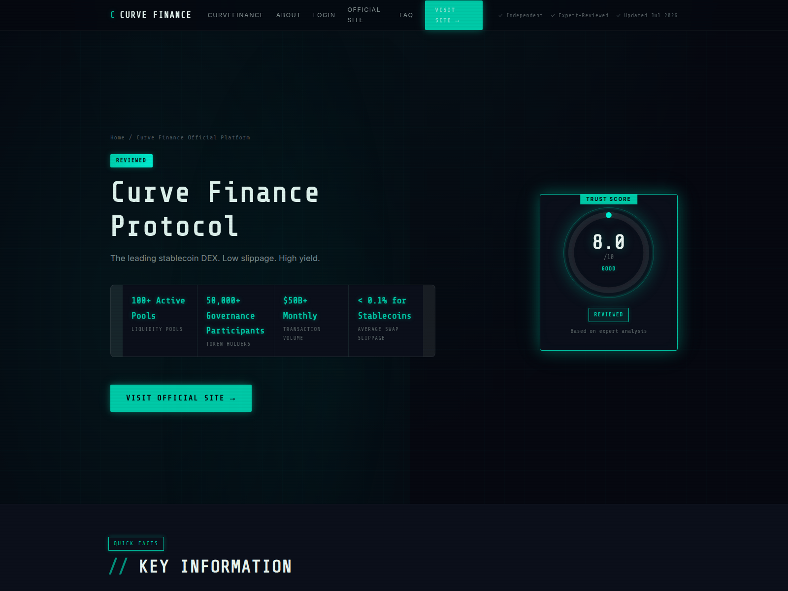 Screenshot of curvefinance.at