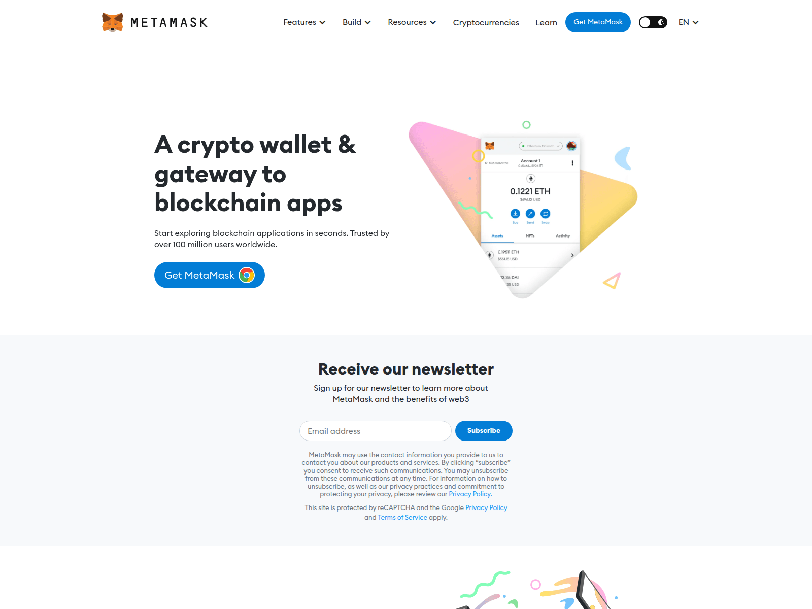 Screenshot of metamask-download.com