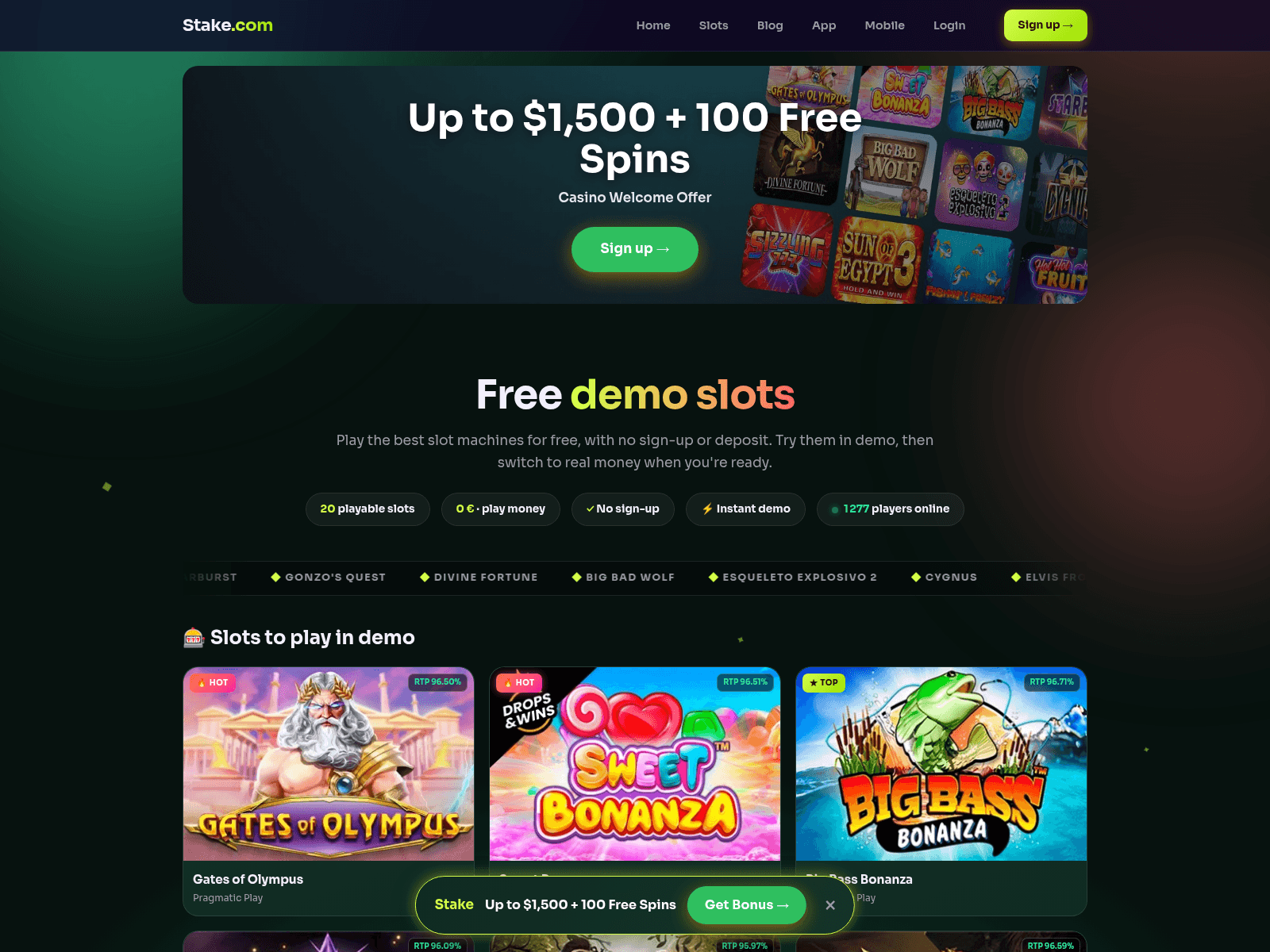 Screenshot of stake.gr.com