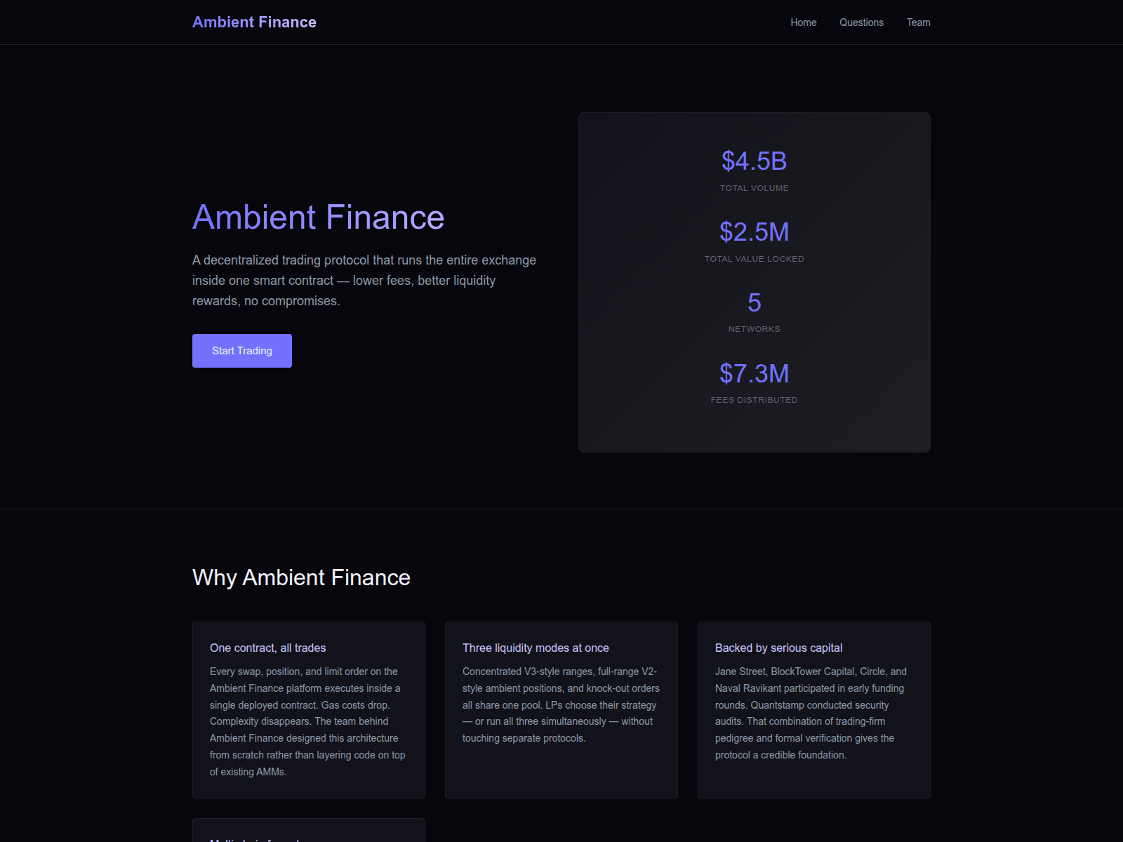 Screenshot of ambient-finance.org