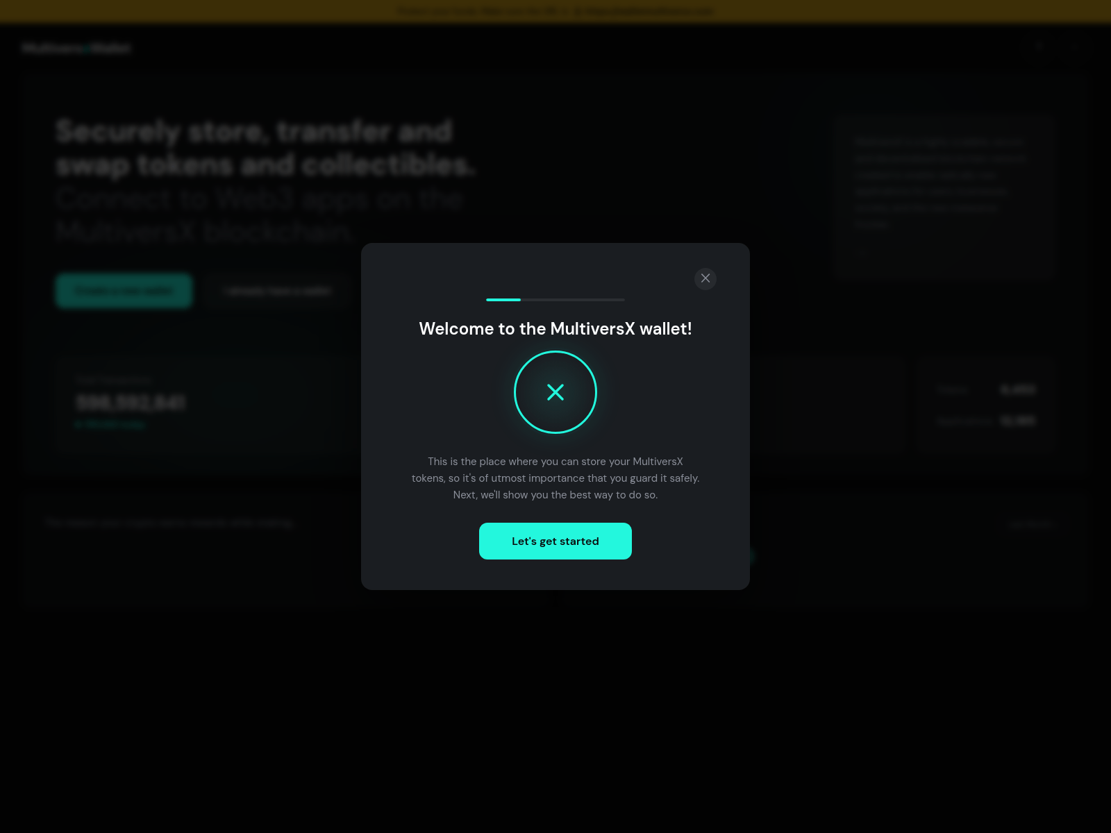Screenshot of walletmultiversx.com