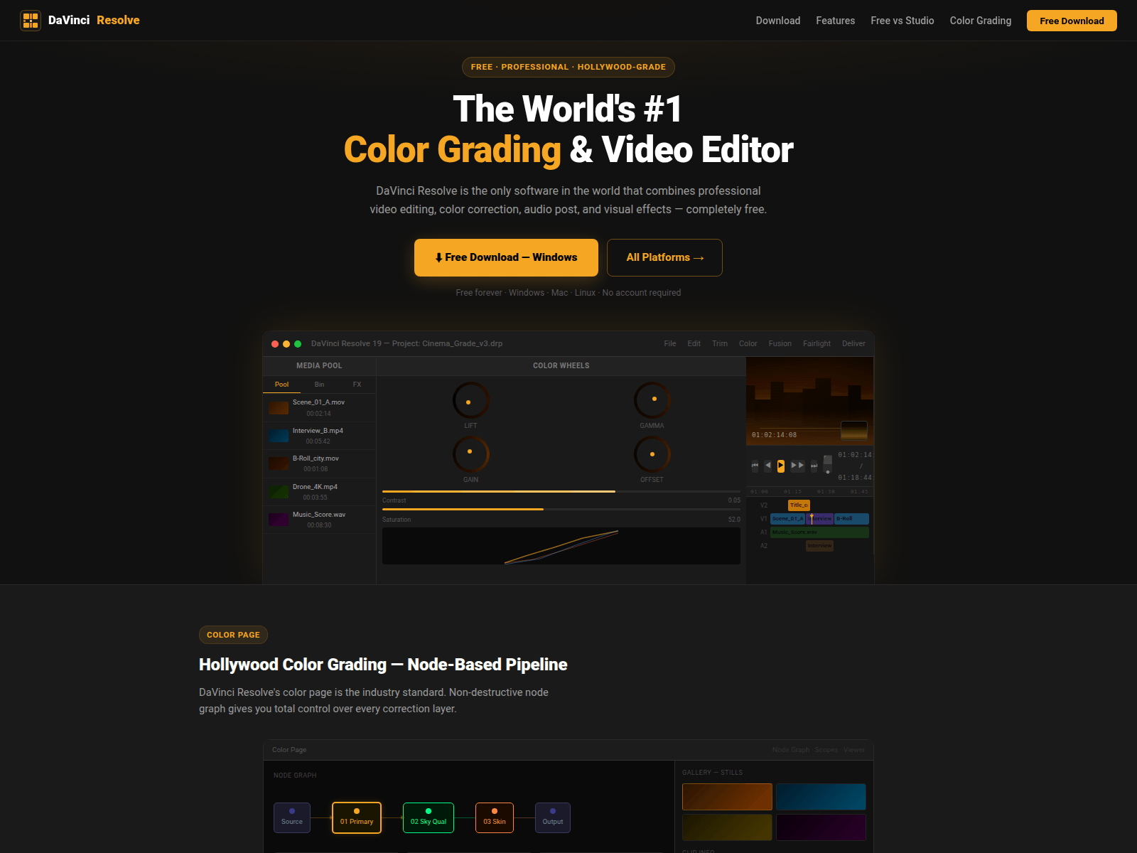 Screenshot of davinci-resolve.co.com