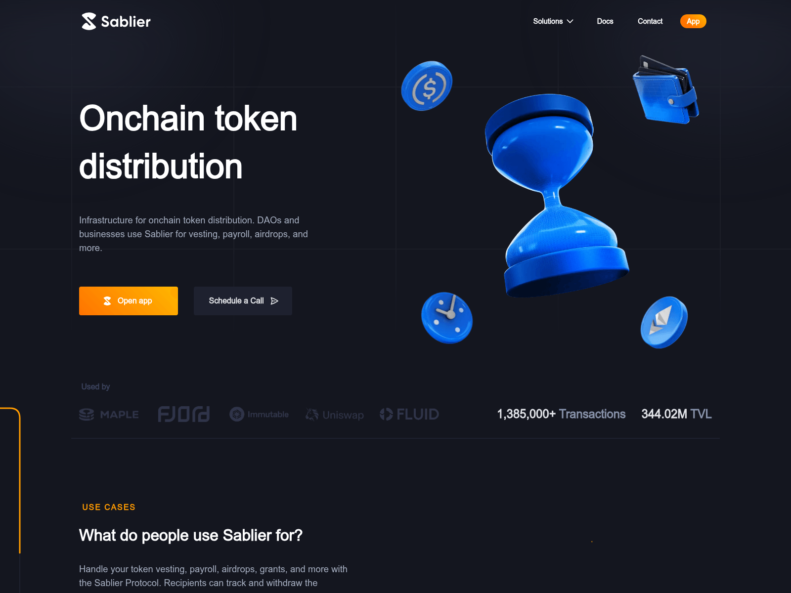 Screenshot of sablier.cc