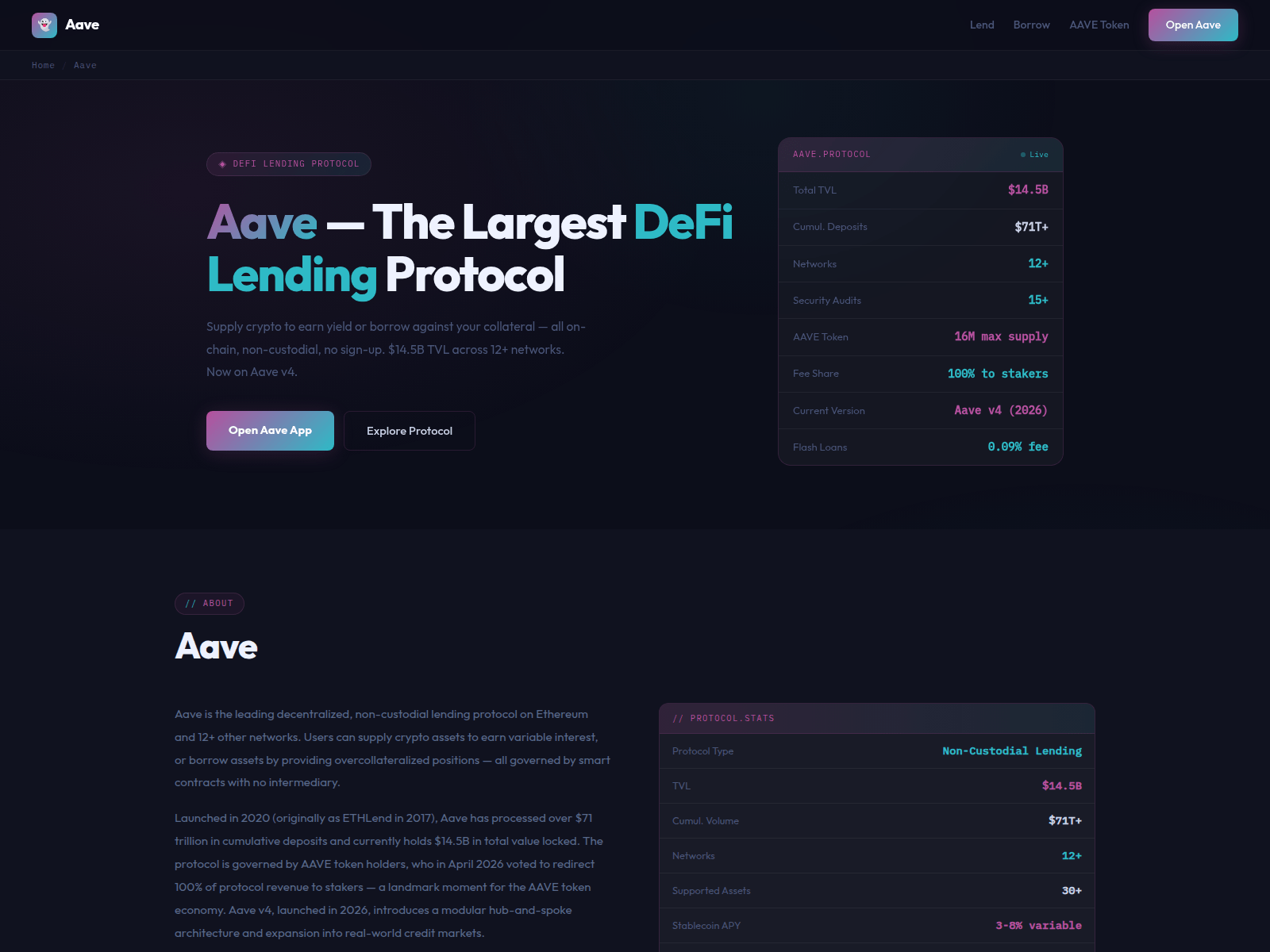 Screenshot of aaveswap.at