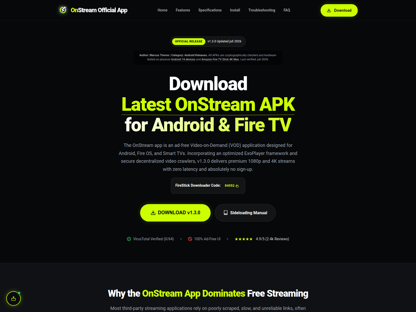 Screenshot of onstreamhq.com