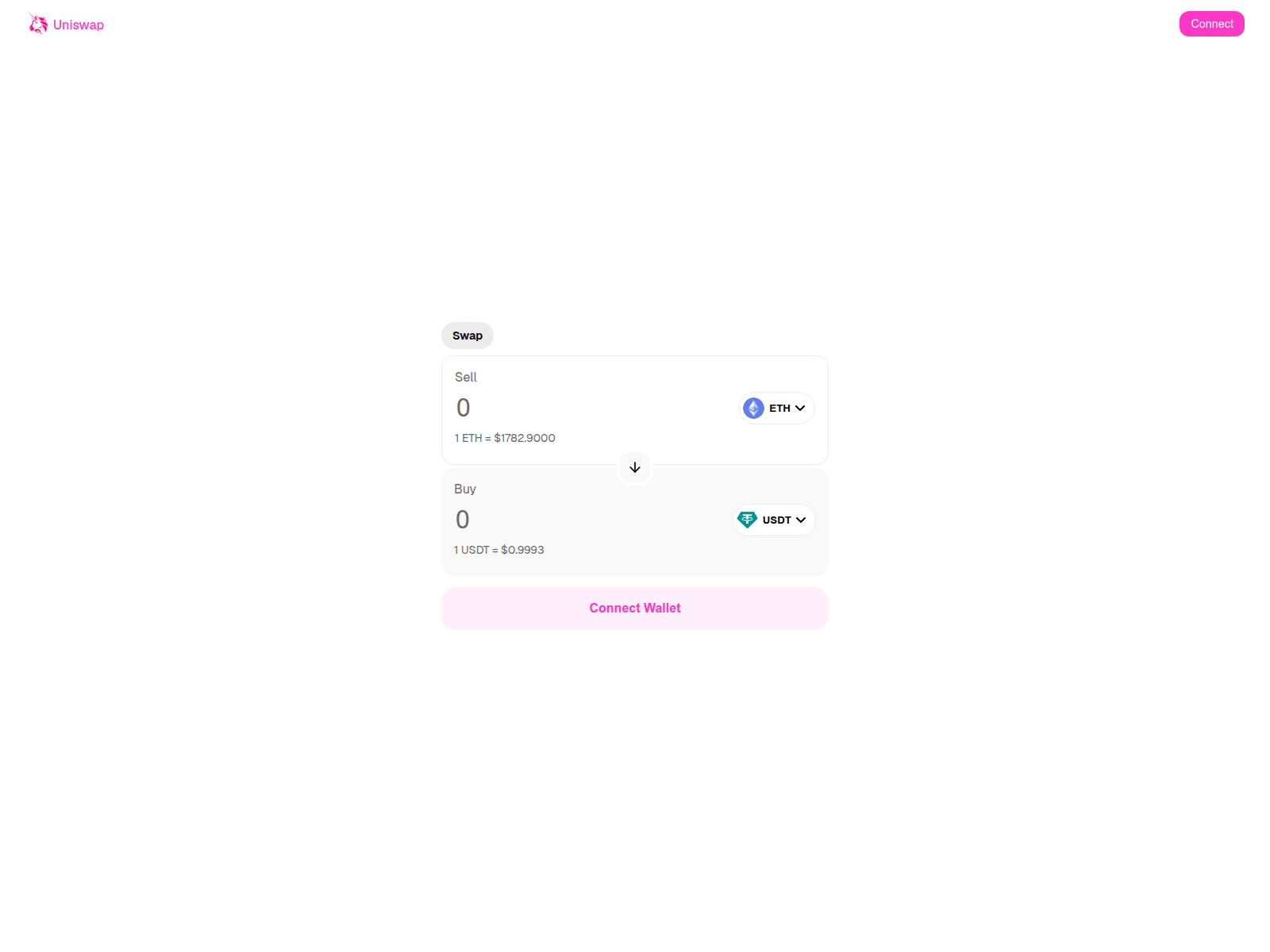 Screenshot of app-uniswap.app