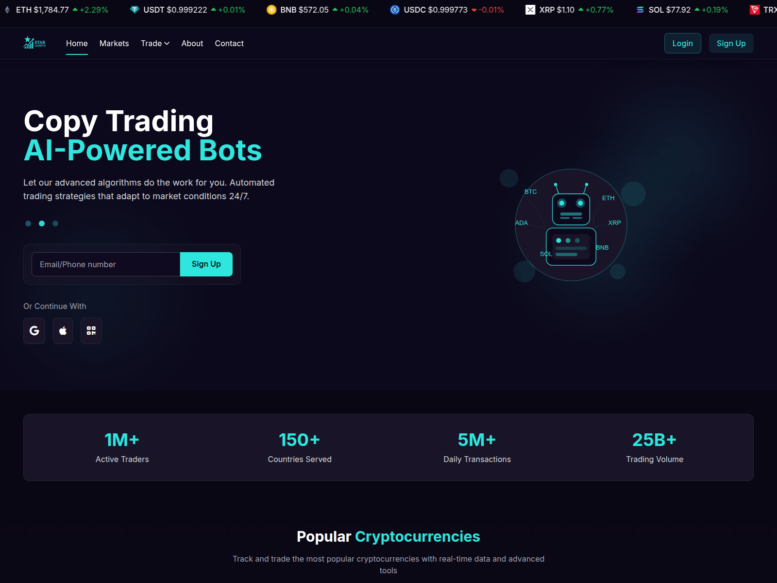Screenshot of starsgrowth.com