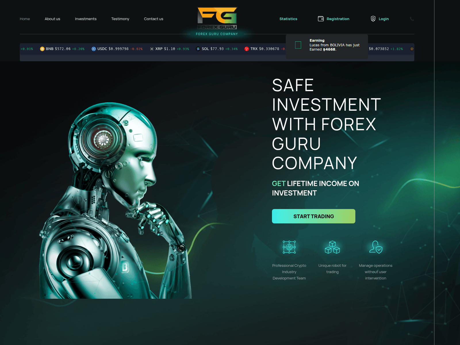 Screenshot of fxguru-company.com