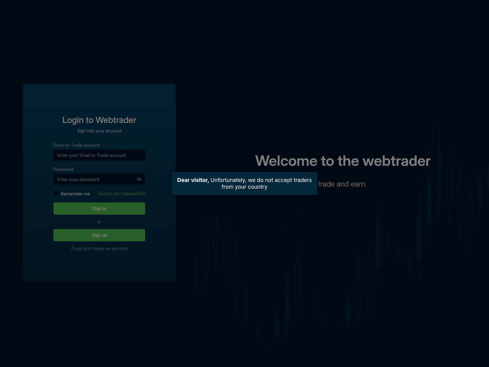 Screenshot of webtrader.blackrck.net