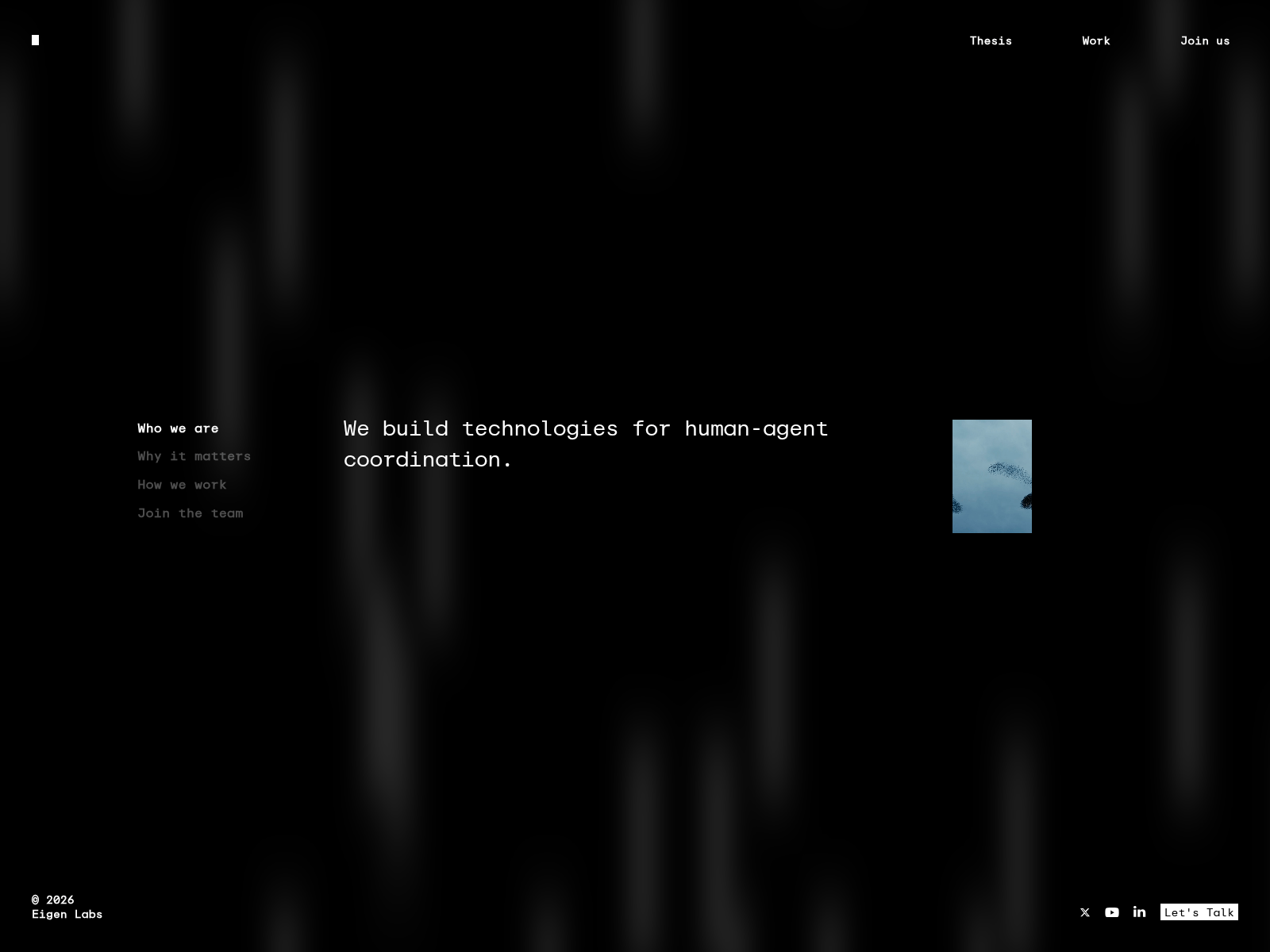 Screenshot of eigenslabs.com