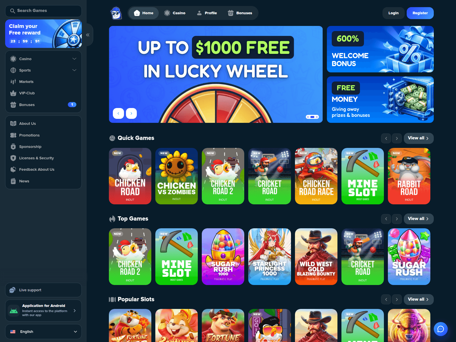 Screenshot of drwin.bet