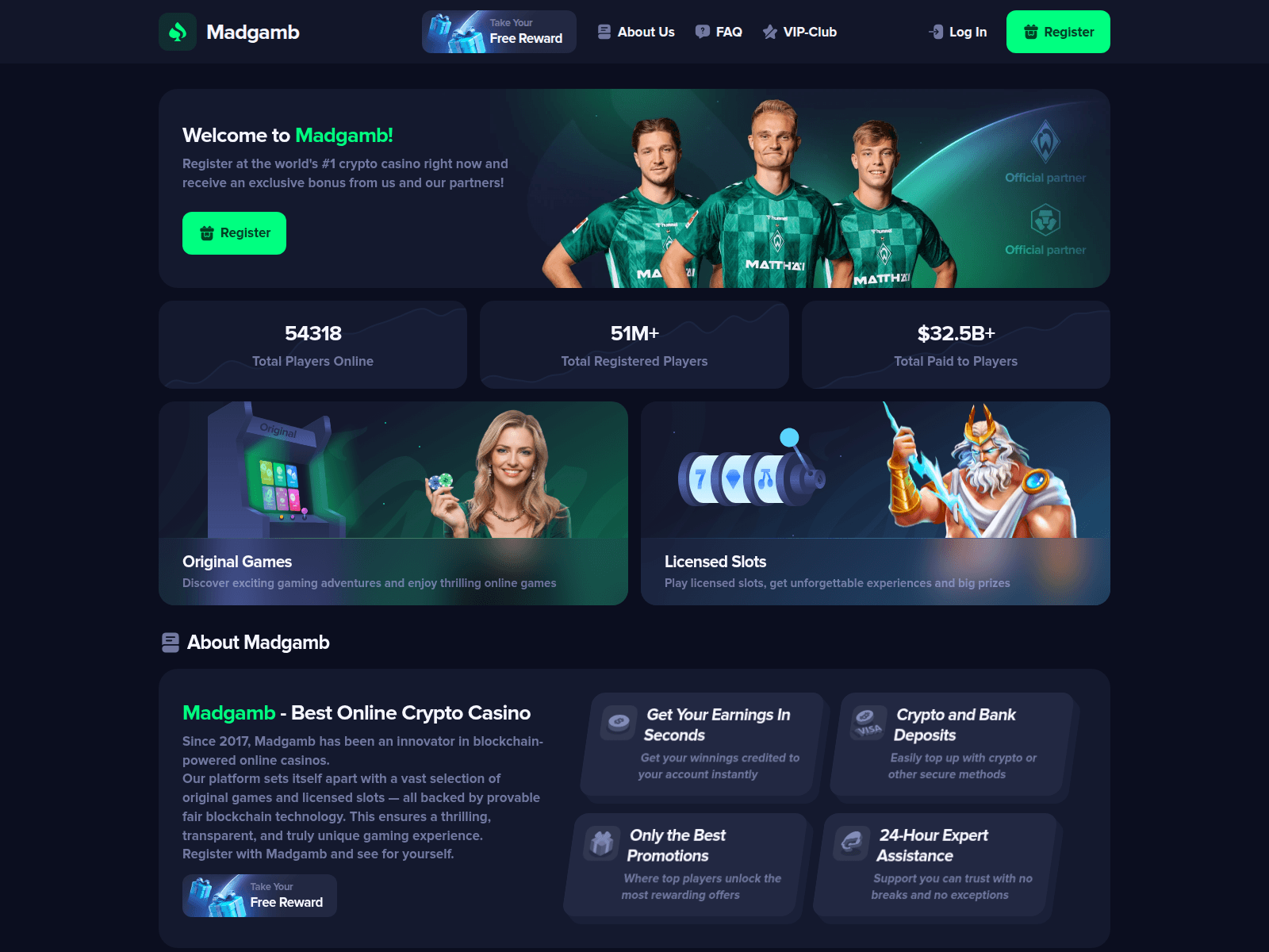 Screenshot of madgamb.top