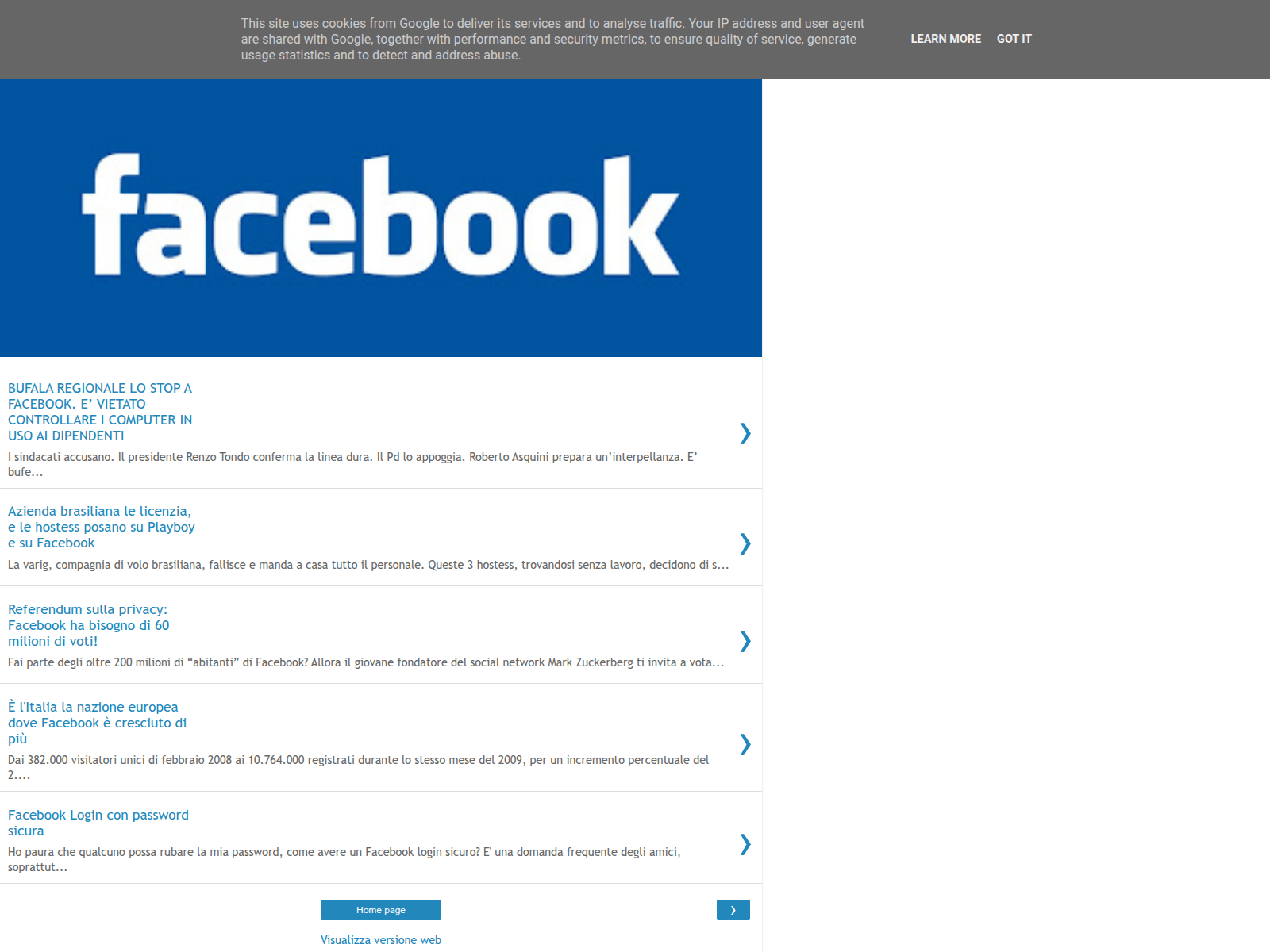 Screenshot of face-book-login.blogspot.com
