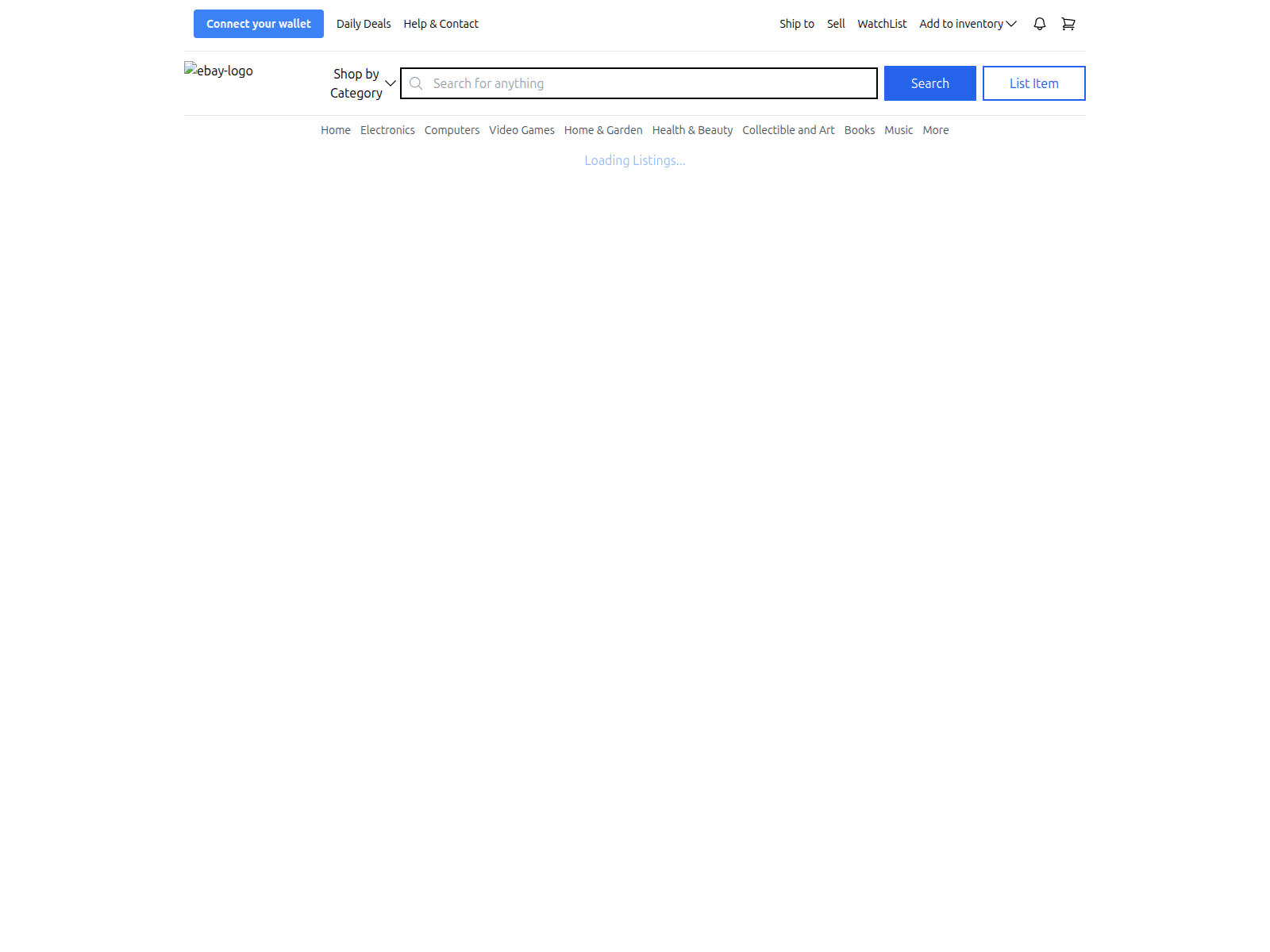 Captura de tela de ebay-clone-sigma.vercel.app