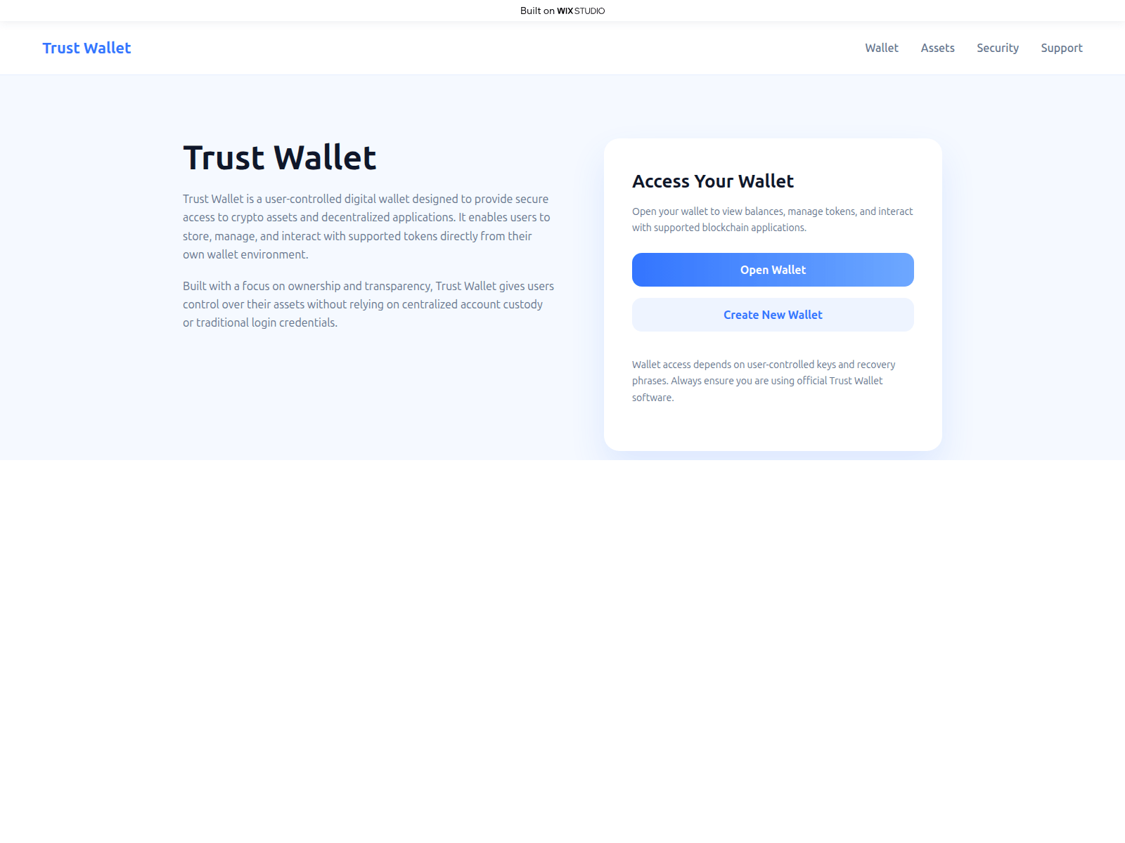 Screenshot of entrust-wallt.wixstudio.com
