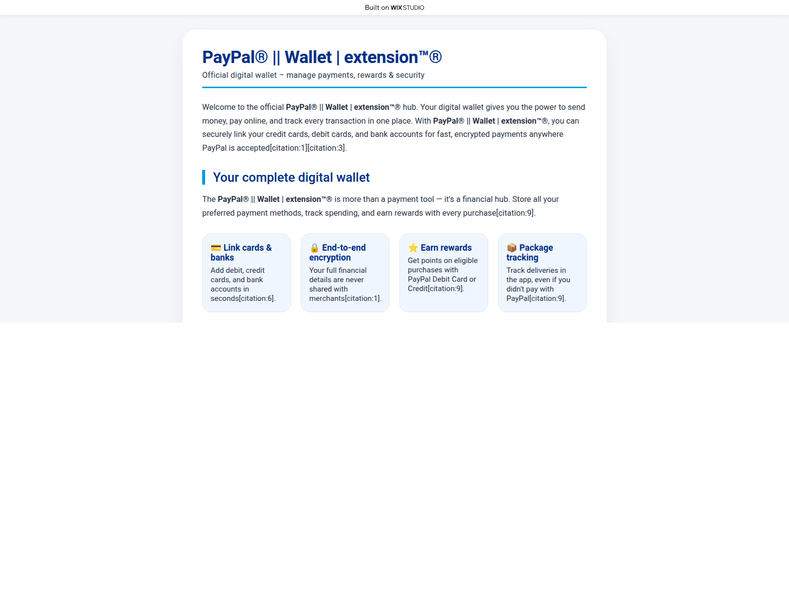 Screenshot of iopaypl-extension.wixstudio.com
