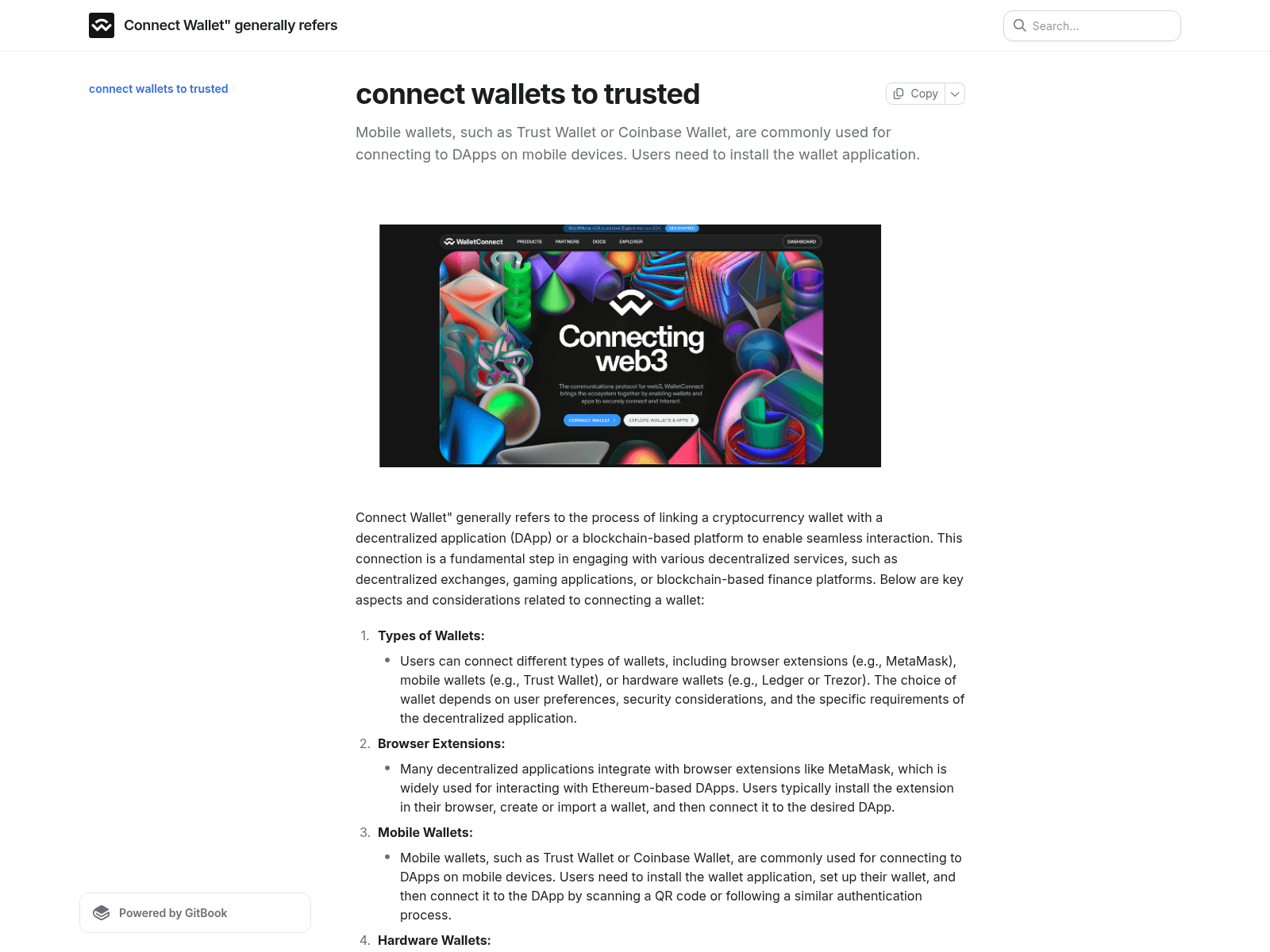 Screenshot of ceonecttwallet.gitbook.io