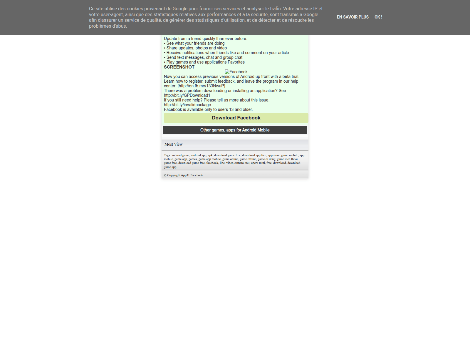 Screenshot of app31-facebook.blogspot.com